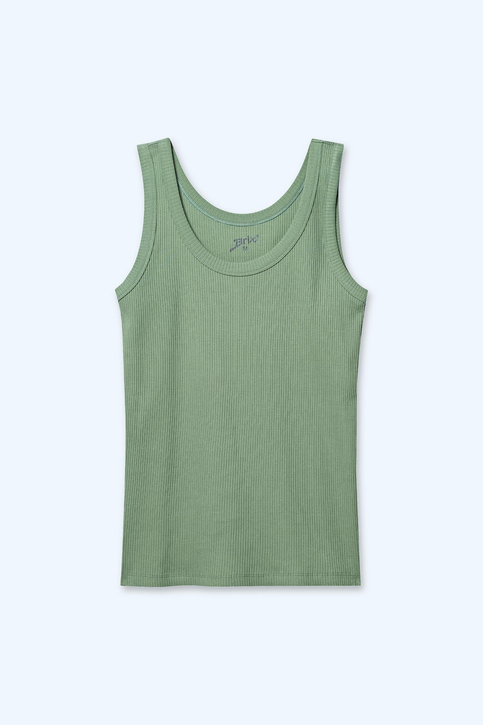 Kadın Fitilli Kolsuz T-Shirt