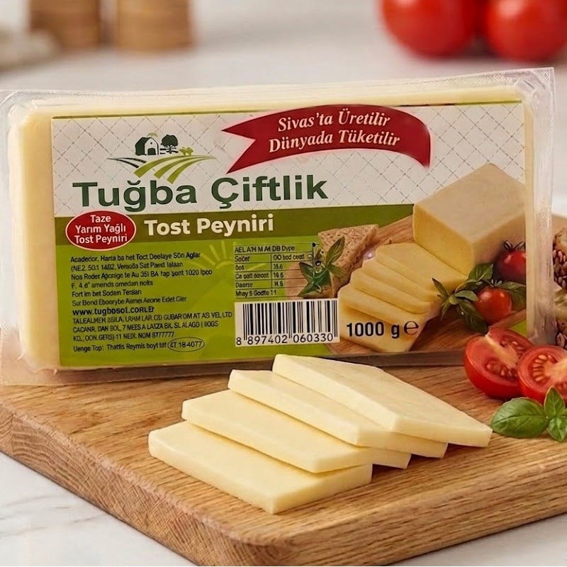 TUĞBA AZ YAĞLI TOST PEYNİR 1 KG