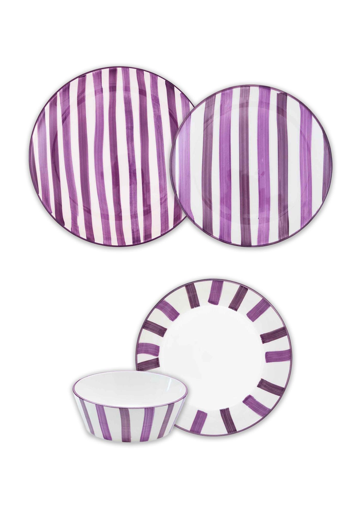 6 Kişilik Yemek Takımı The Mia Joy Yemek Takımı 6 Kişilik 24 Parça Mor 2401