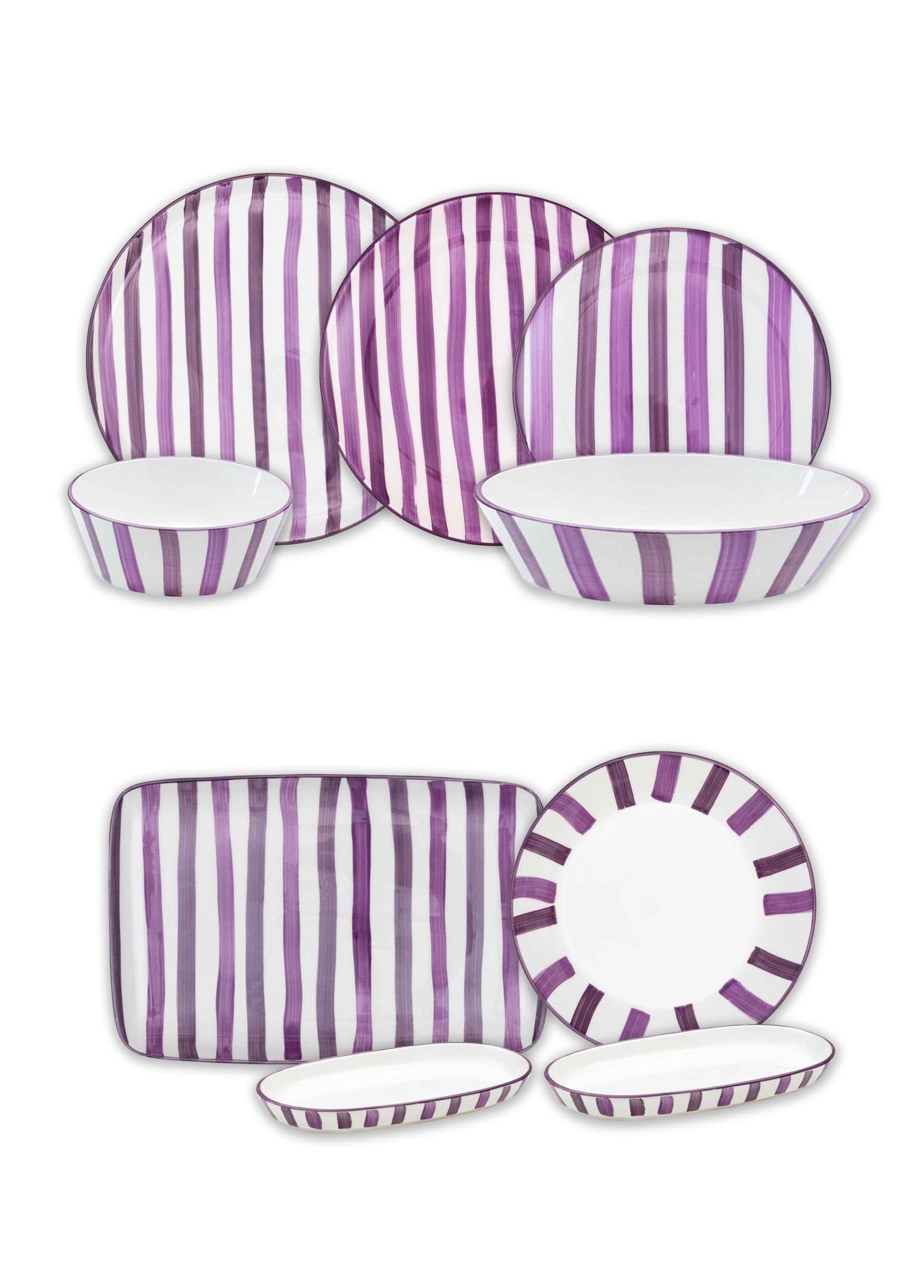 6 Kişilik Yemek Takımı The Mia Joy Yemek Takımı 6 Kişilik 31 Parça Mor 3101