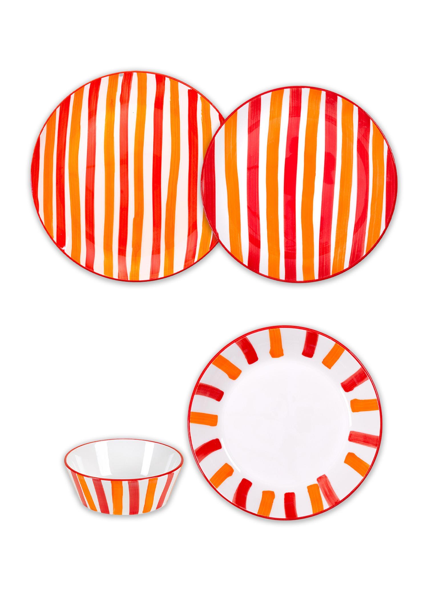 6 Kişilik Yemek Takımı The Mia Joy Yemek Takımı 6 Kişilik 24 Parça Kırmızı 2402