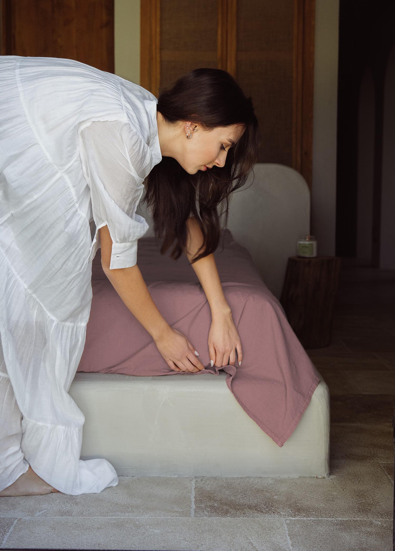 Çift Kişilik Çarşaf The Mia Cotta Old Rose Çift Kişilik Çarşaf 260x240 Cm