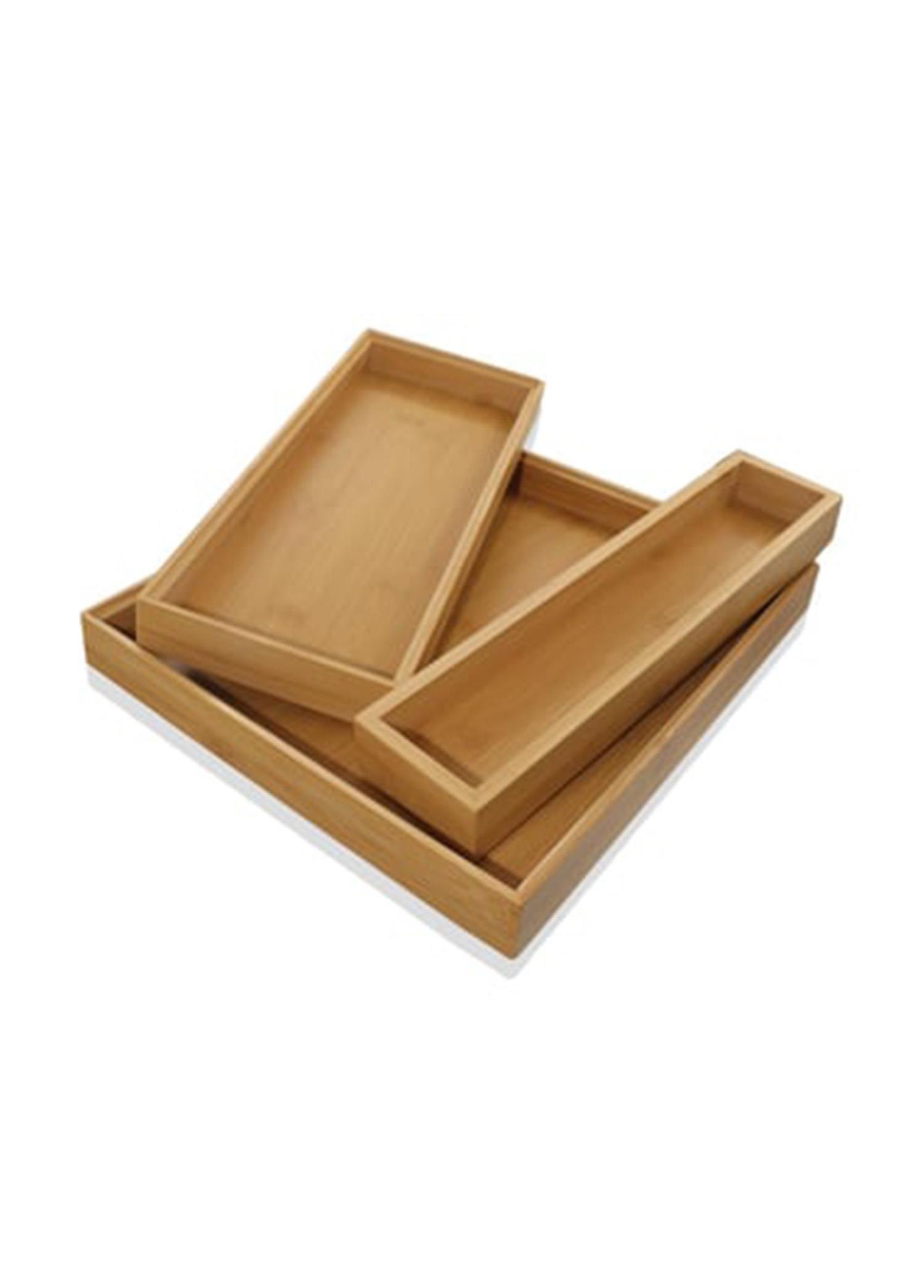 Makyaj ve Takı Kutuları The Mia Natura Bambu Organizer Kutu 30x26x4 cm