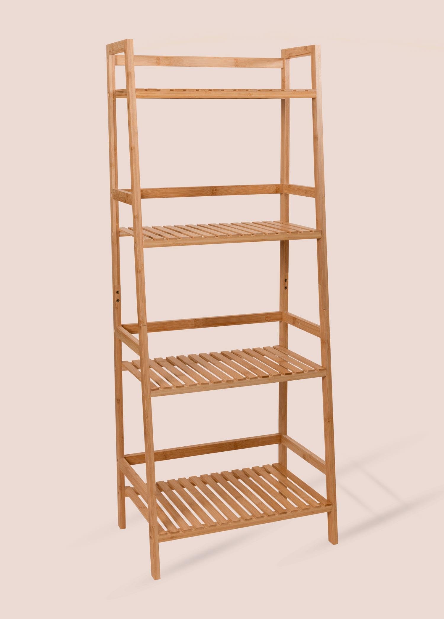 Mobilya  Bambu 4 Katlı Çok Amaçlı Raf