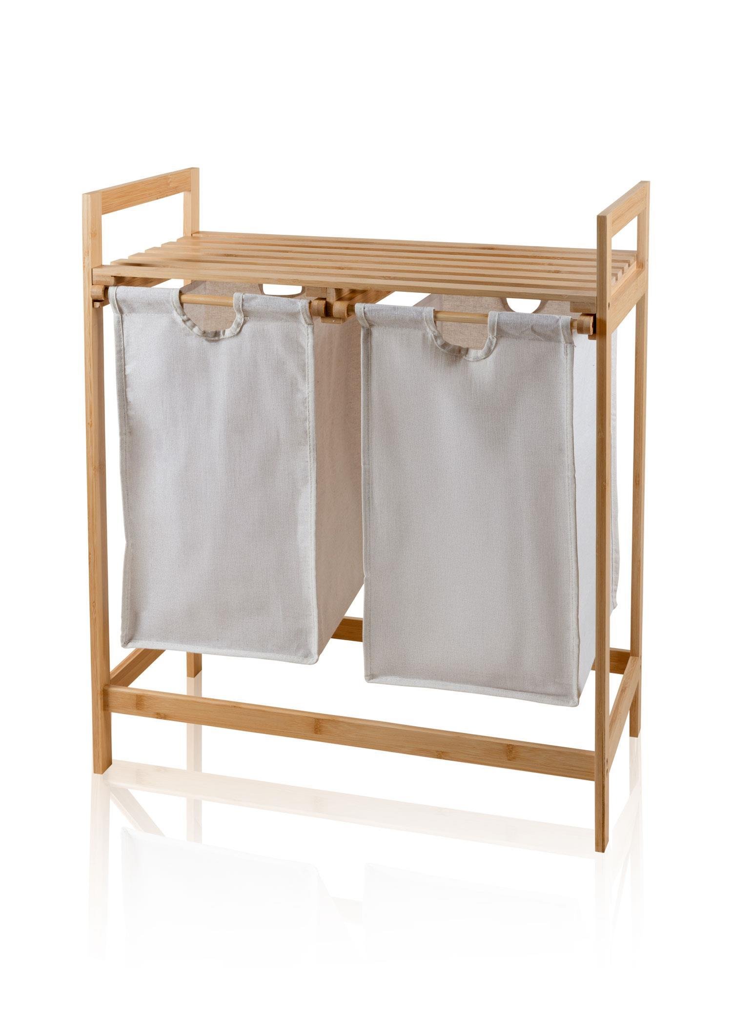 Mobilya  Bambu Kirli Sepeti 2 Bölmeli