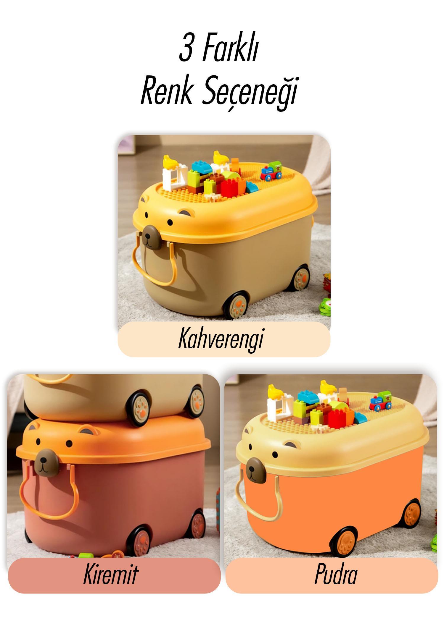 Oyuncak Kutuları The Mia Trail Oyuncak Saklama Kutusu Pudra 57x39x33 cm