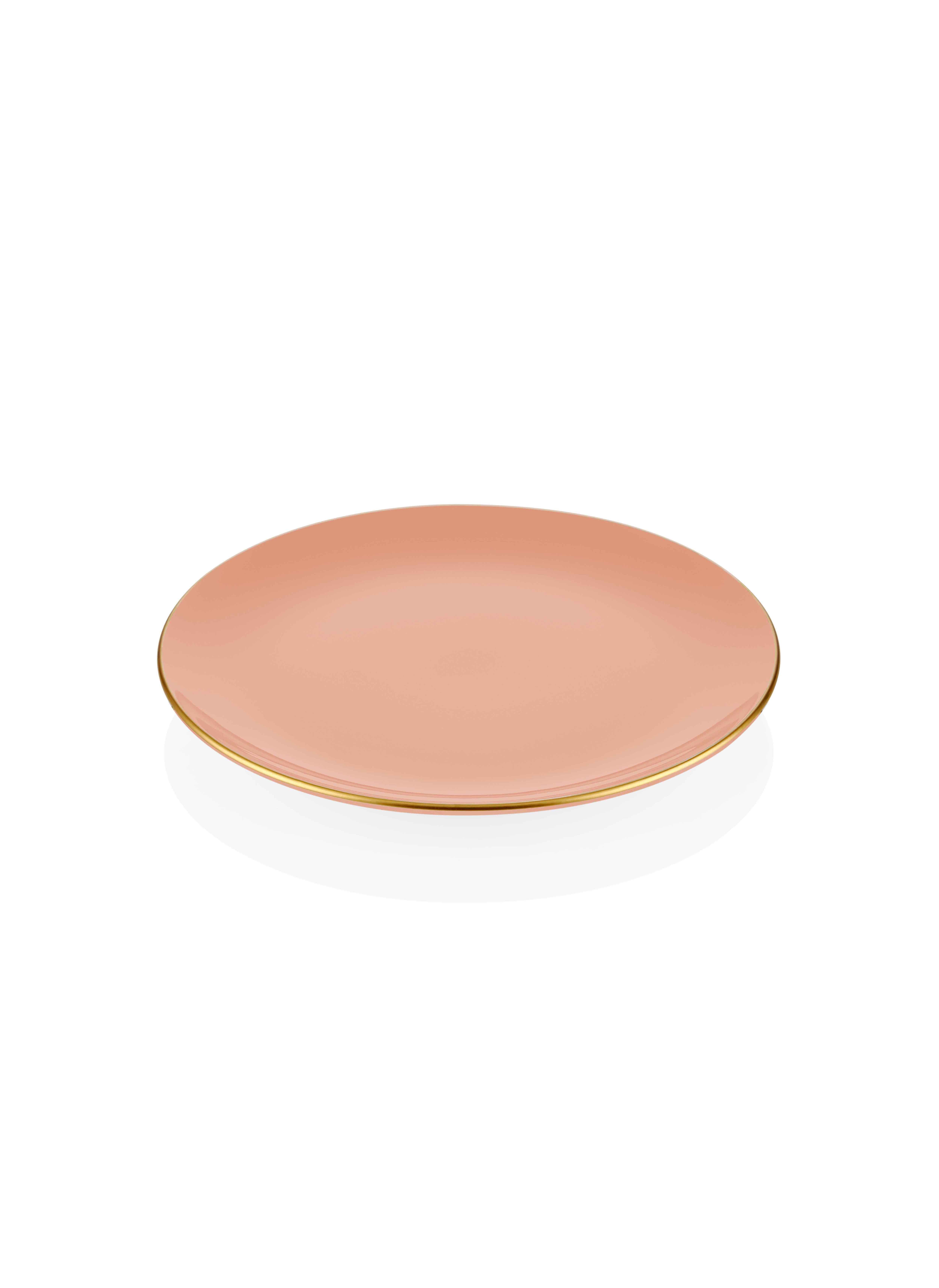 Pasta Tabağı Seti The Mia Basic Pasta Tabağı 6 Lı Set Somon Pembe - 19cm