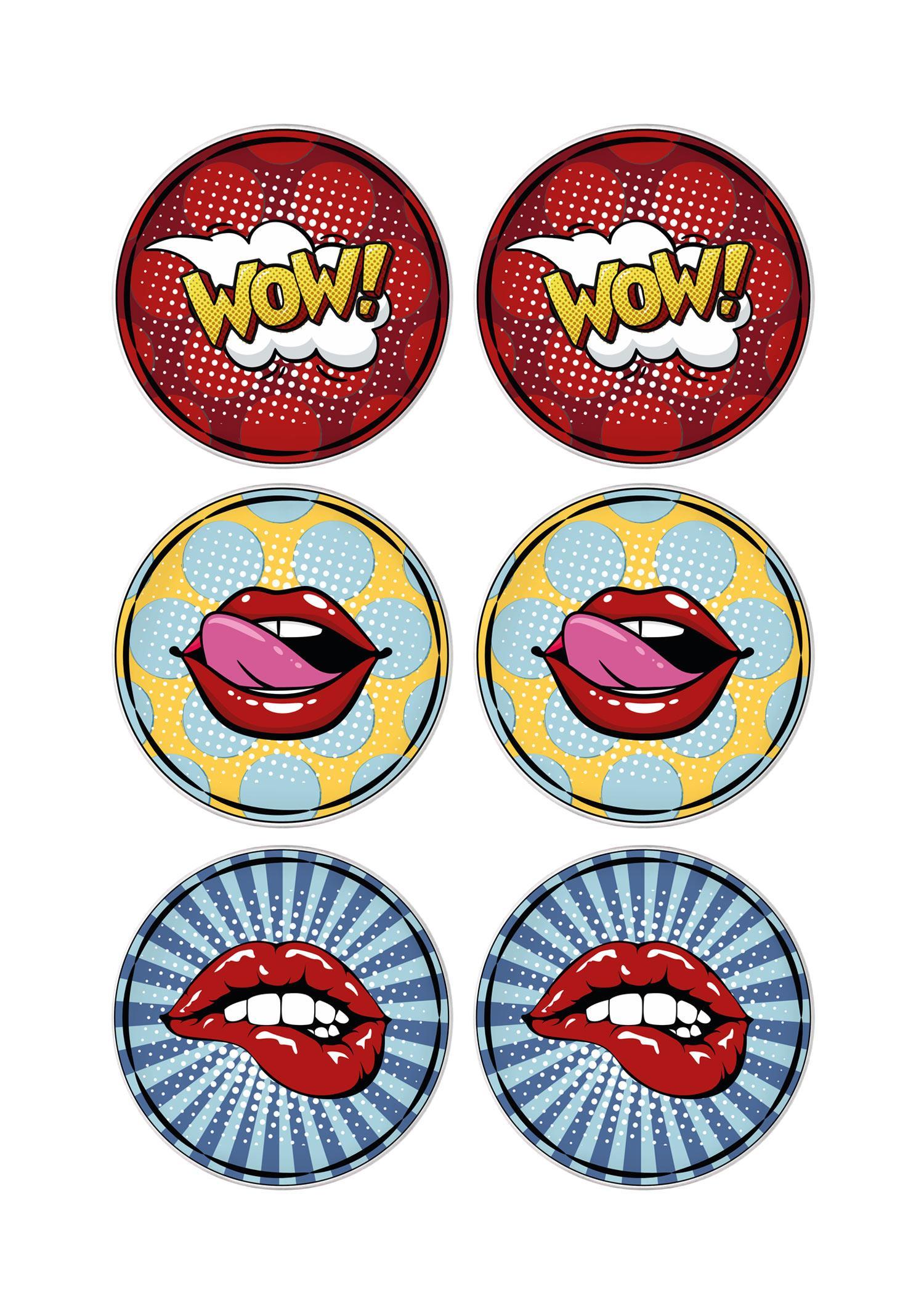 Pasta Tabağı Seti The Mia Popart Lips Pasta Tabağı 6 Lı Set 19 cm