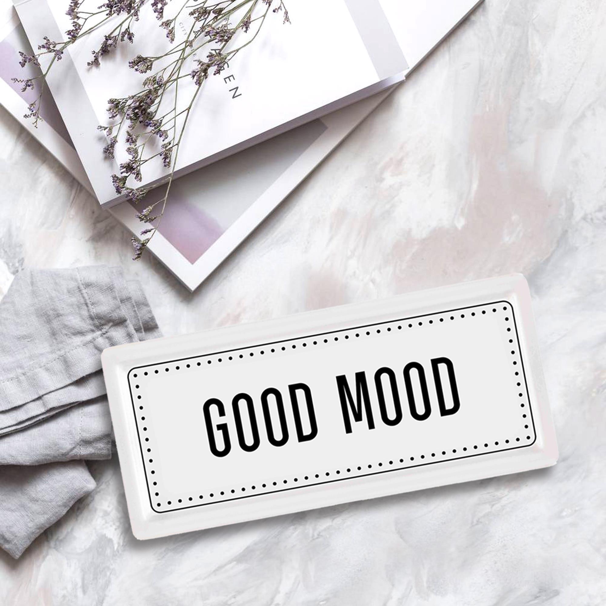 Servis Tabağı The Mia Dikdörtgen Servis Good Mood - 35 x 16 Cm