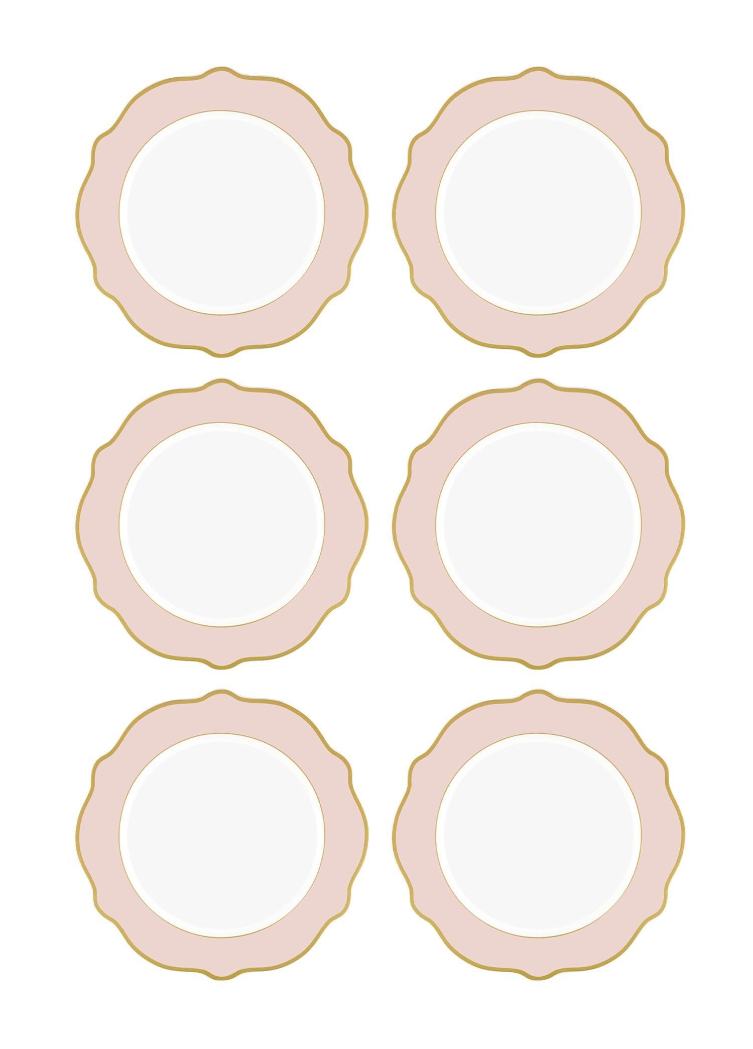 Servis Tabağı The Mia Jaswely Servis Tabağı 6 Parça Pembe 27 Cm