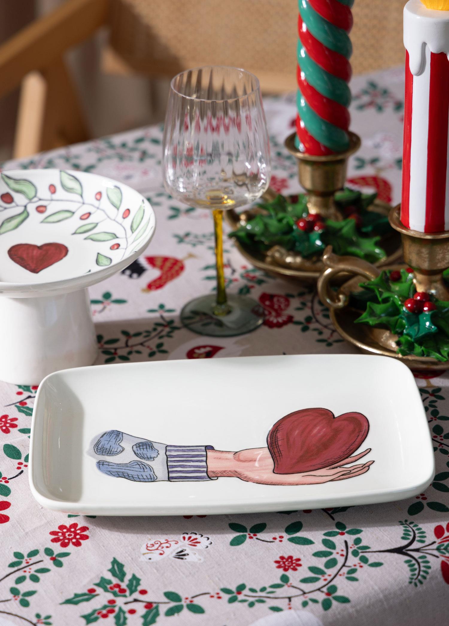 Servis Tabağı The Mia Luv Dikdörtgen Servis 33x21 cm