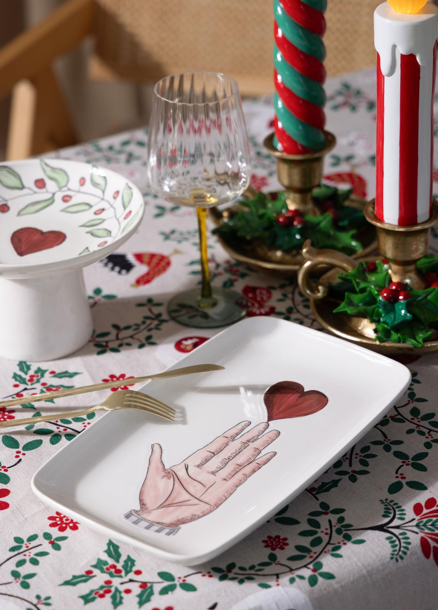 Servis Tabağı The Mia Luv Dikdörtgen Servis 33x21 cm