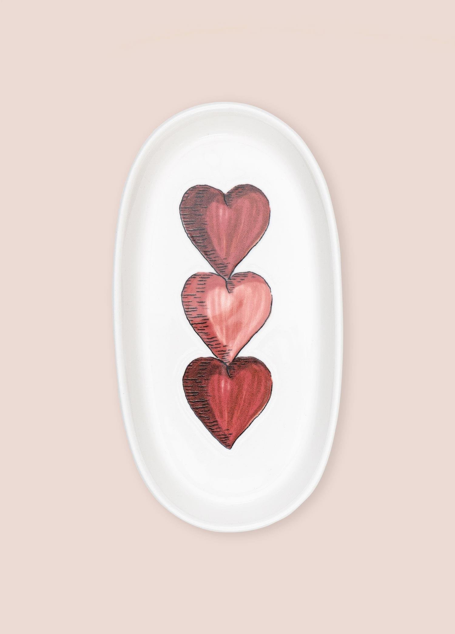 Servis Tabağı The Mia Luv Oval Servis 4lü 21 cm