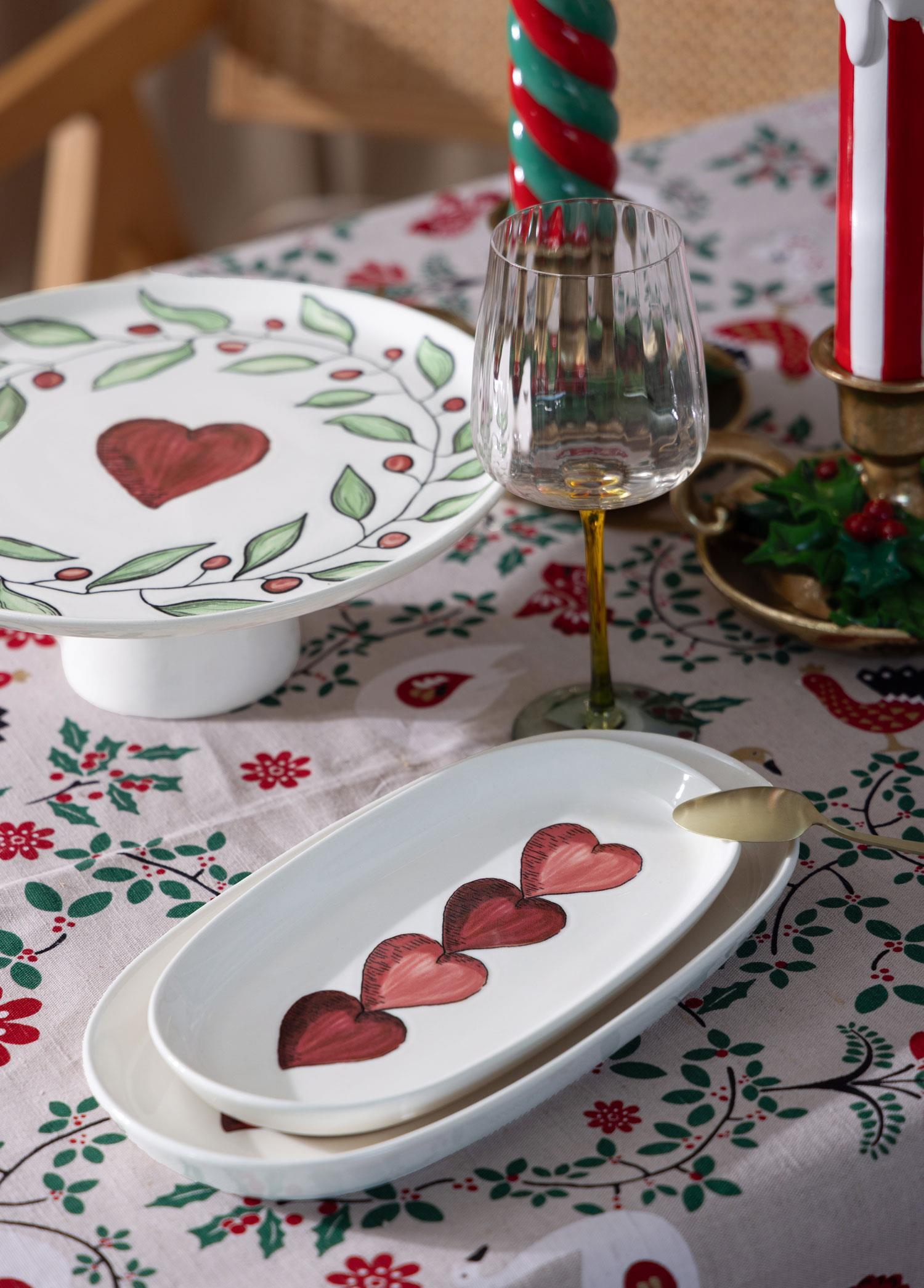 Servis Tabağı The Mia Luv Oval Servis 2li 26 cm