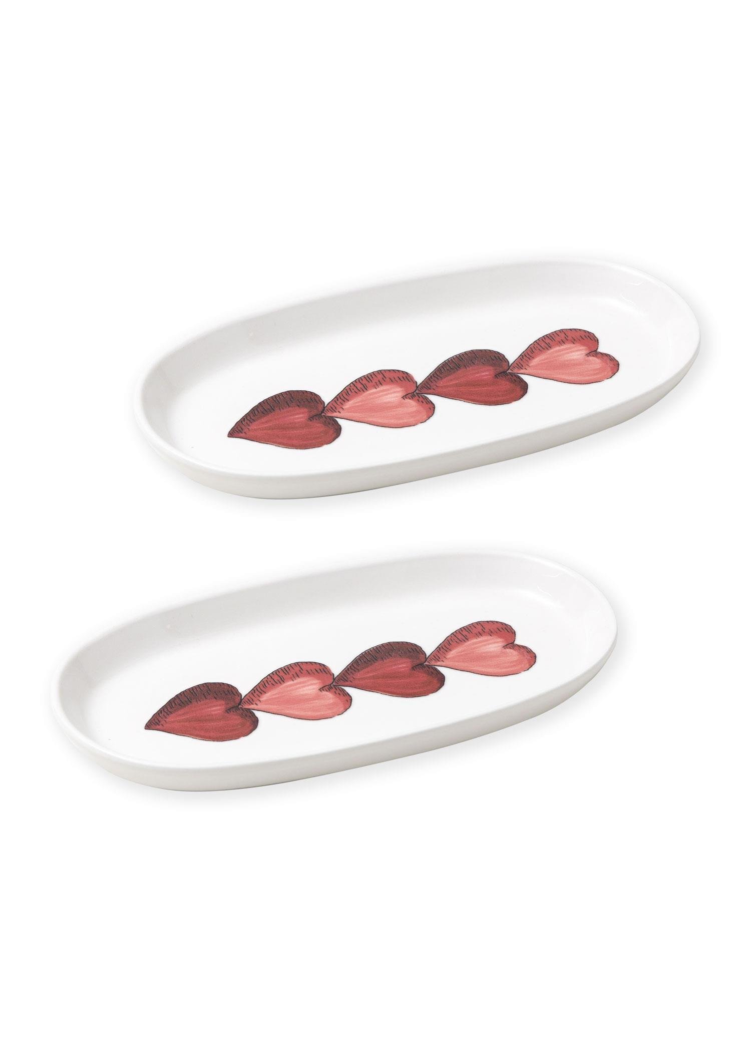 Servis Tabağı The Mia Luv Oval Servis 2li 26 cm