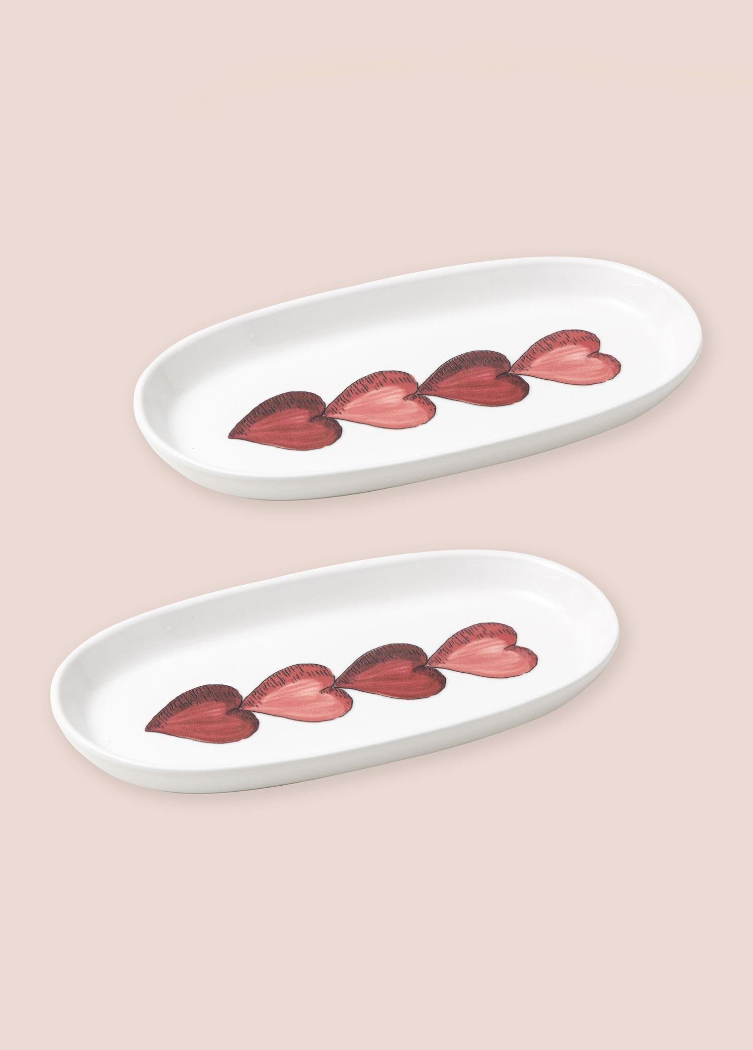 Servis Tabağı The Mia Luv Oval Servis 2li 26 cm