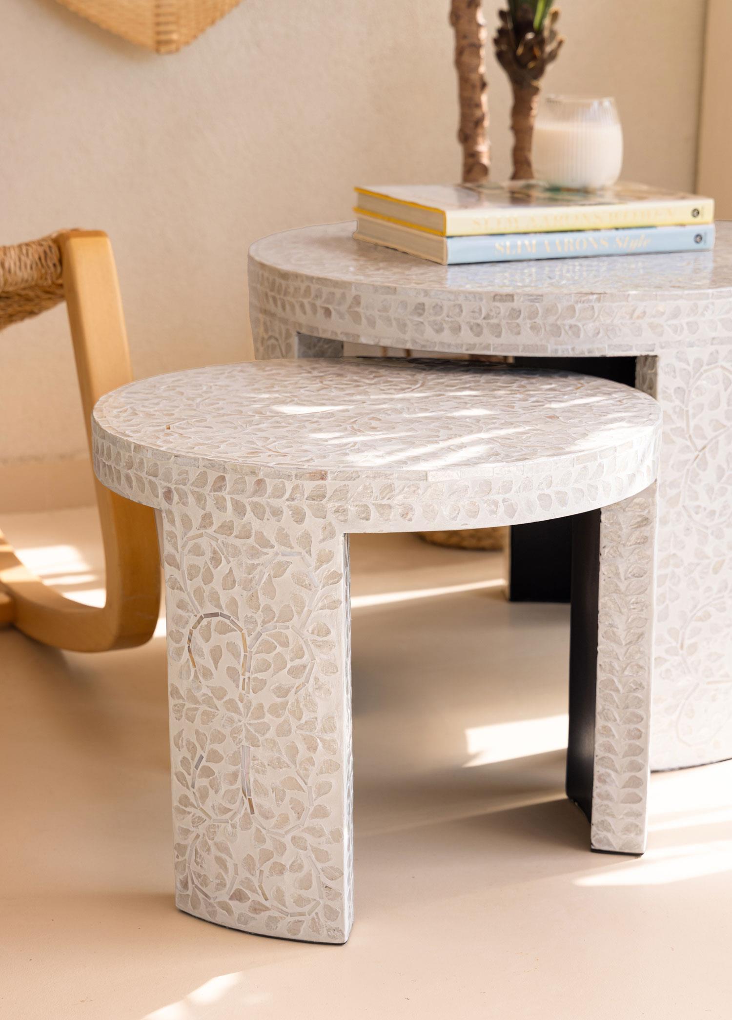 Tabure & Sehpa The Mia Sedef Tabure Yan Sehpa 66x48 cm TLC0117