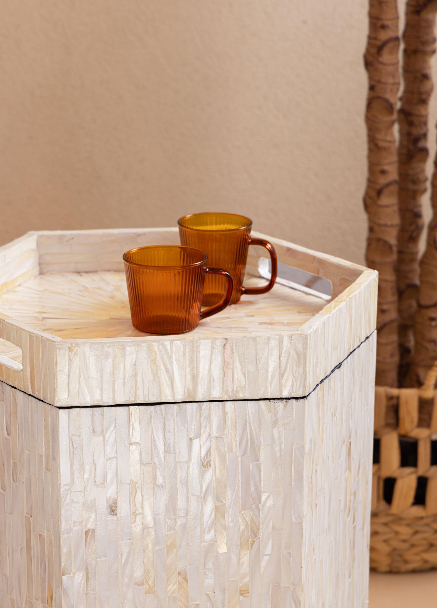 Tabure & Sehpa The Mia Sedef Tabure Yan Sehpa 38x33x47 cm TLC0131