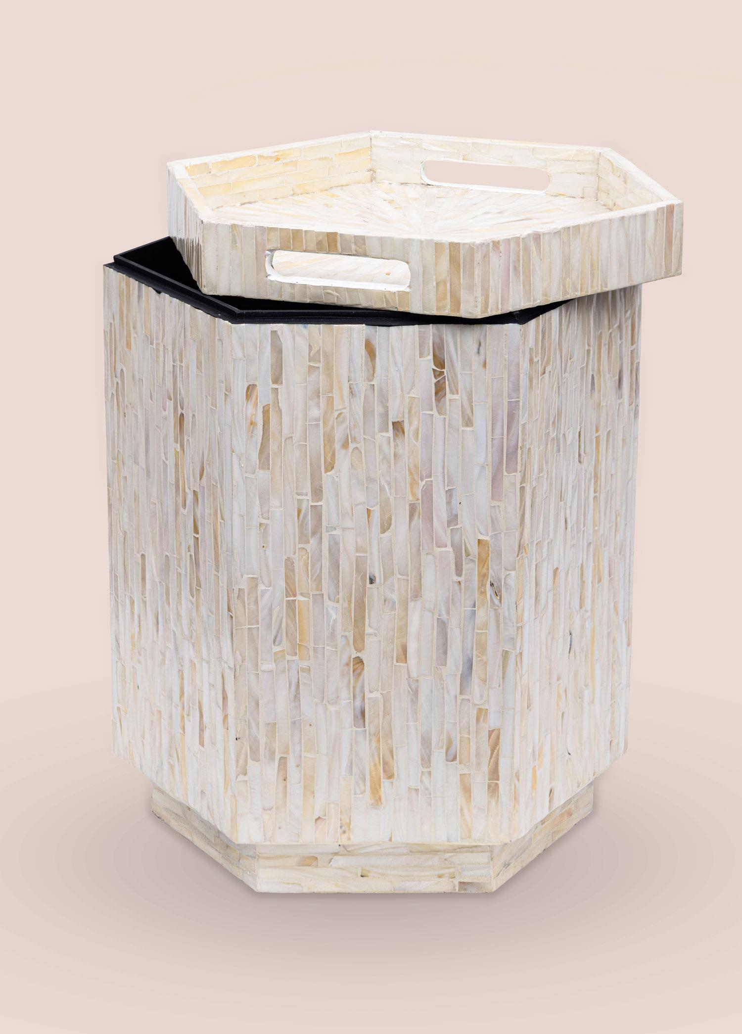 Tabure & Sehpa The Mia Sedef Tabure Yan Sehpa 38x33x47 cm TLC0131