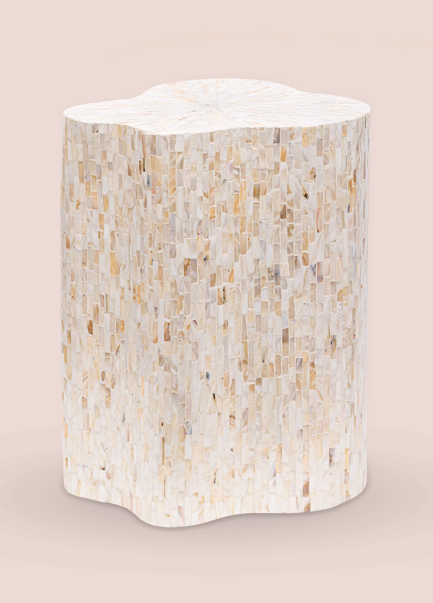 Tabure & Sehpa The Mia Sedef Tabure Yan Sehpa 35x35x50 cm TLC0128