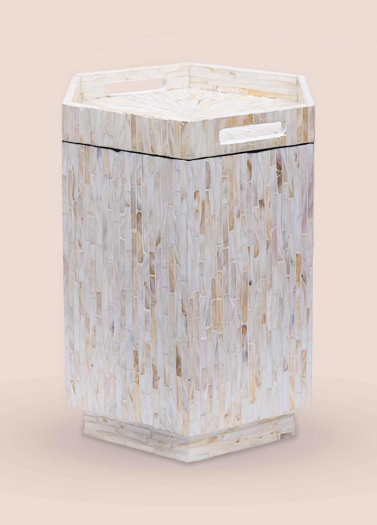 Tabure & Sehpa The Mia Sedef Tabure Yan Sehpa 38x33x47 cm TLC0131