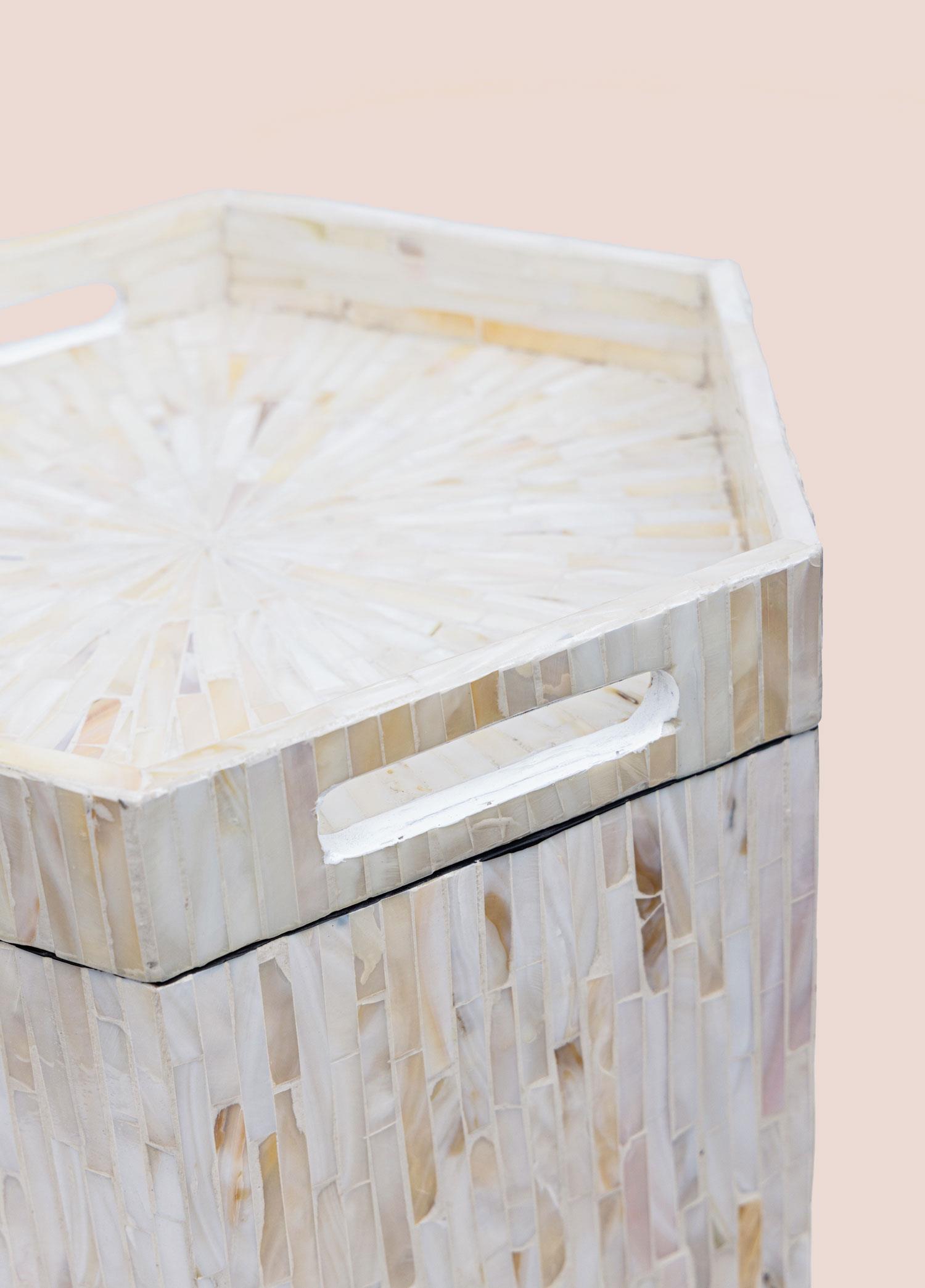 Tabure & Sehpa The Mia Sedef Tabure Yan Sehpa 38x33x47 cm TLC0131