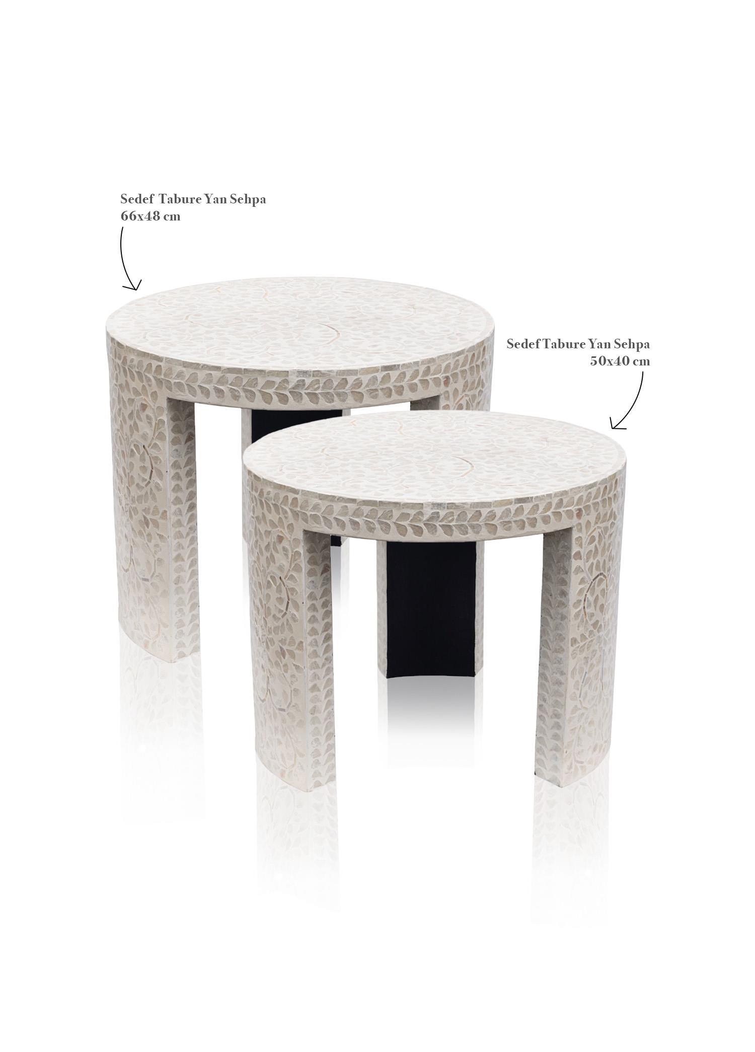 Tabure & Sehpa The Mia Sedef Tabure Yan Sehpa 66x48 cm TLC0117