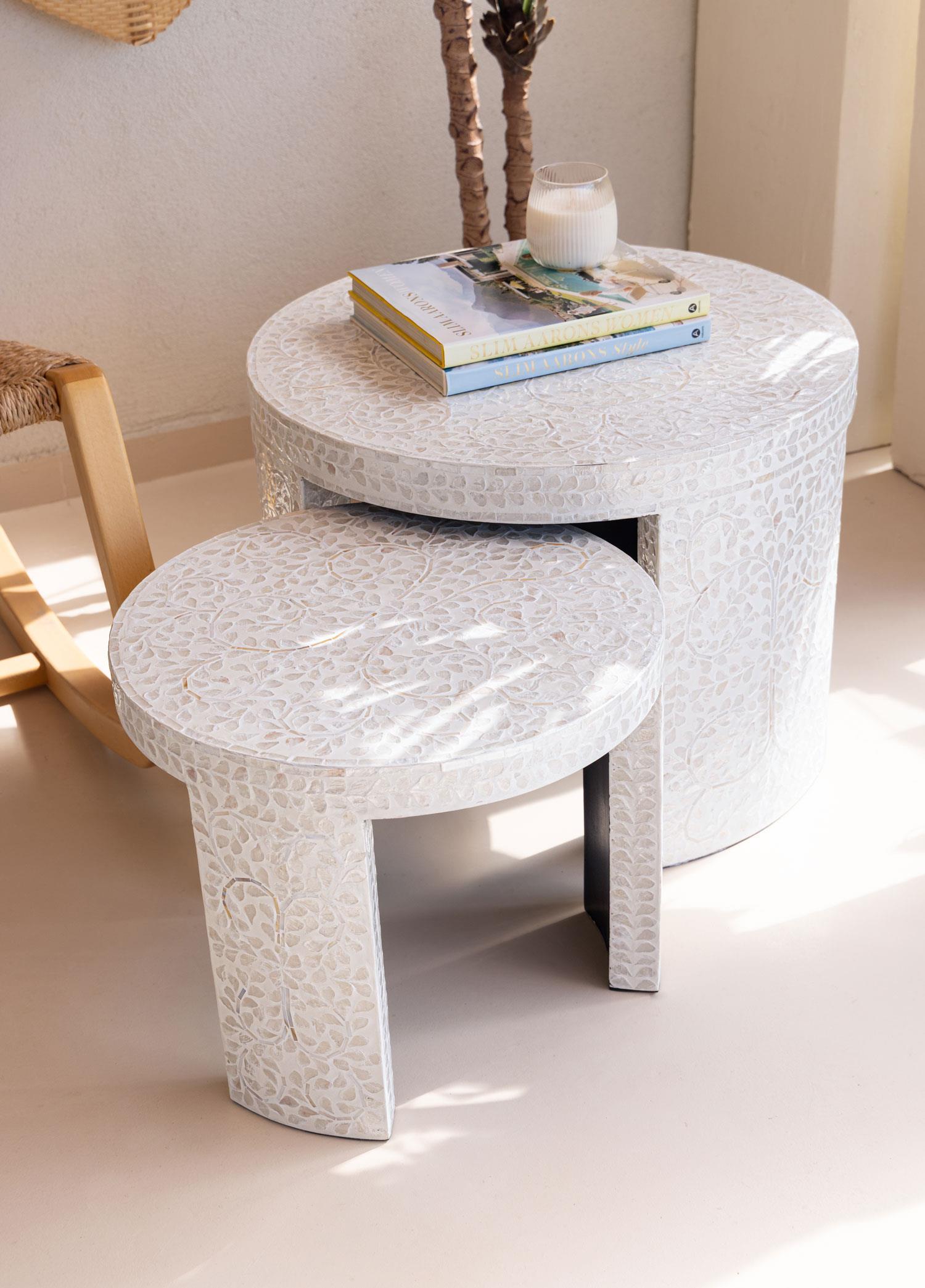 Tabure & Sehpa The Mia Sedef Tabure Yan Sehpa 66x48 cm TLC0117