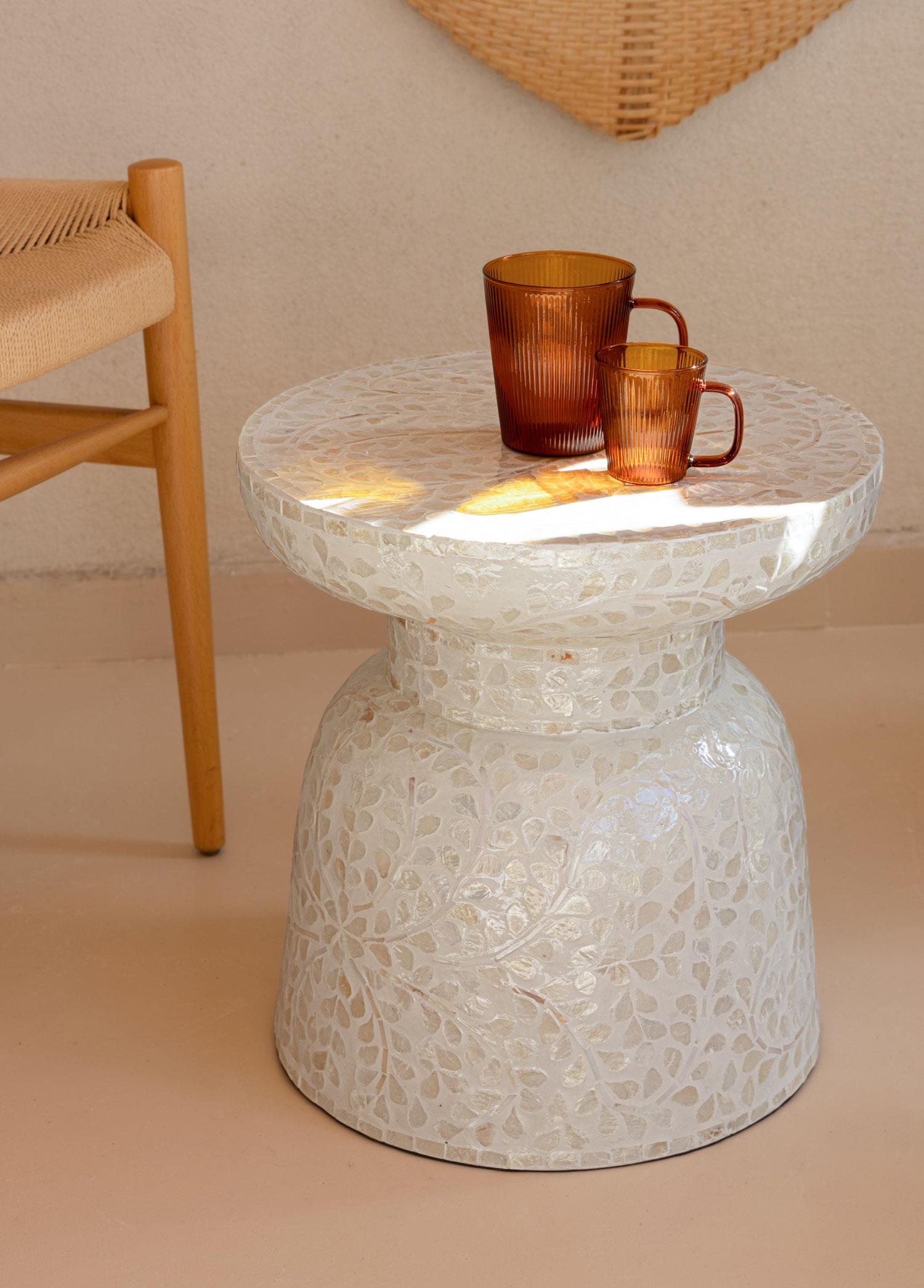 Tabure & Sehpa The Mia Sedef Tabure Yan Sehpa 38x40 cm TLC0102