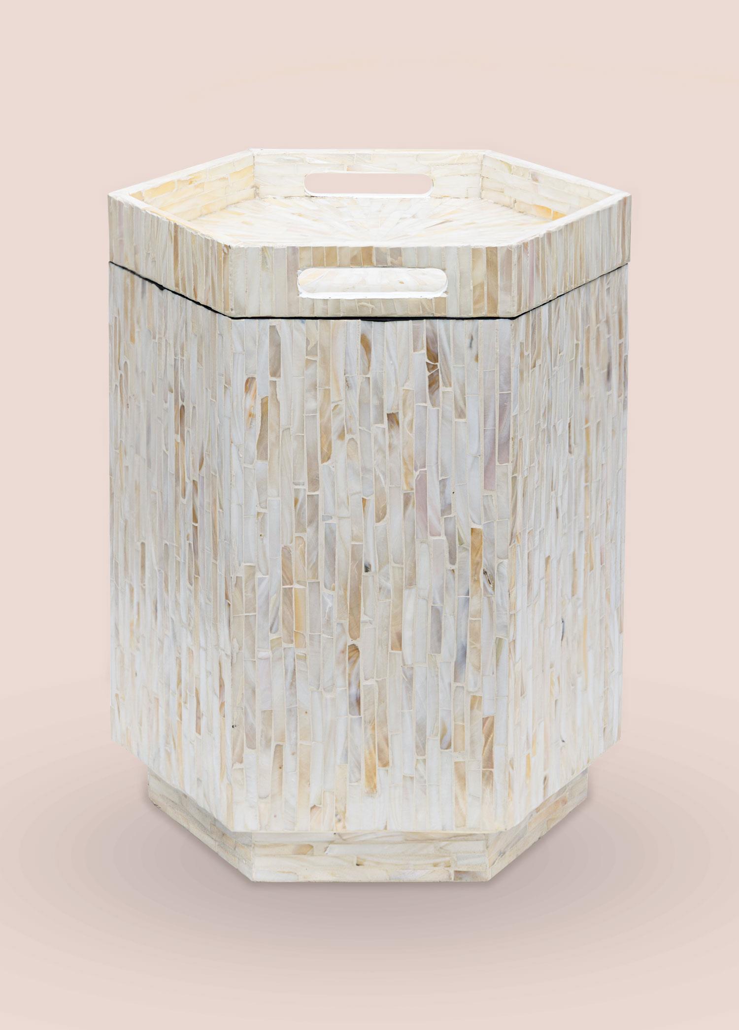 Tabure & Sehpa The Mia Sedef Tabure Yan Sehpa 38x33x47 cm TLC0131