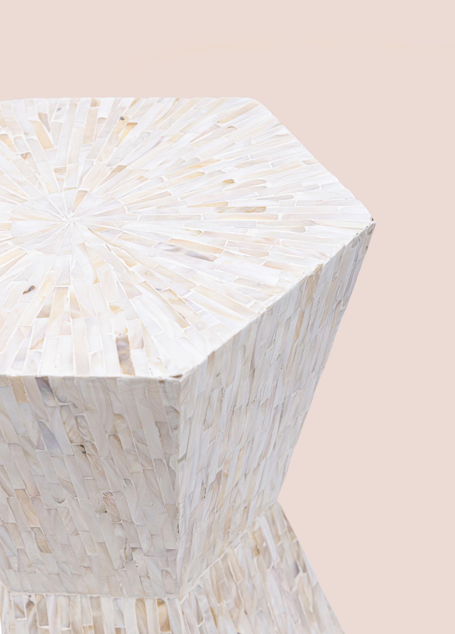 Tabure & Sehpa The Mia Sedef Tabure Yan Sehpa 35x40x50 cm TLC0129