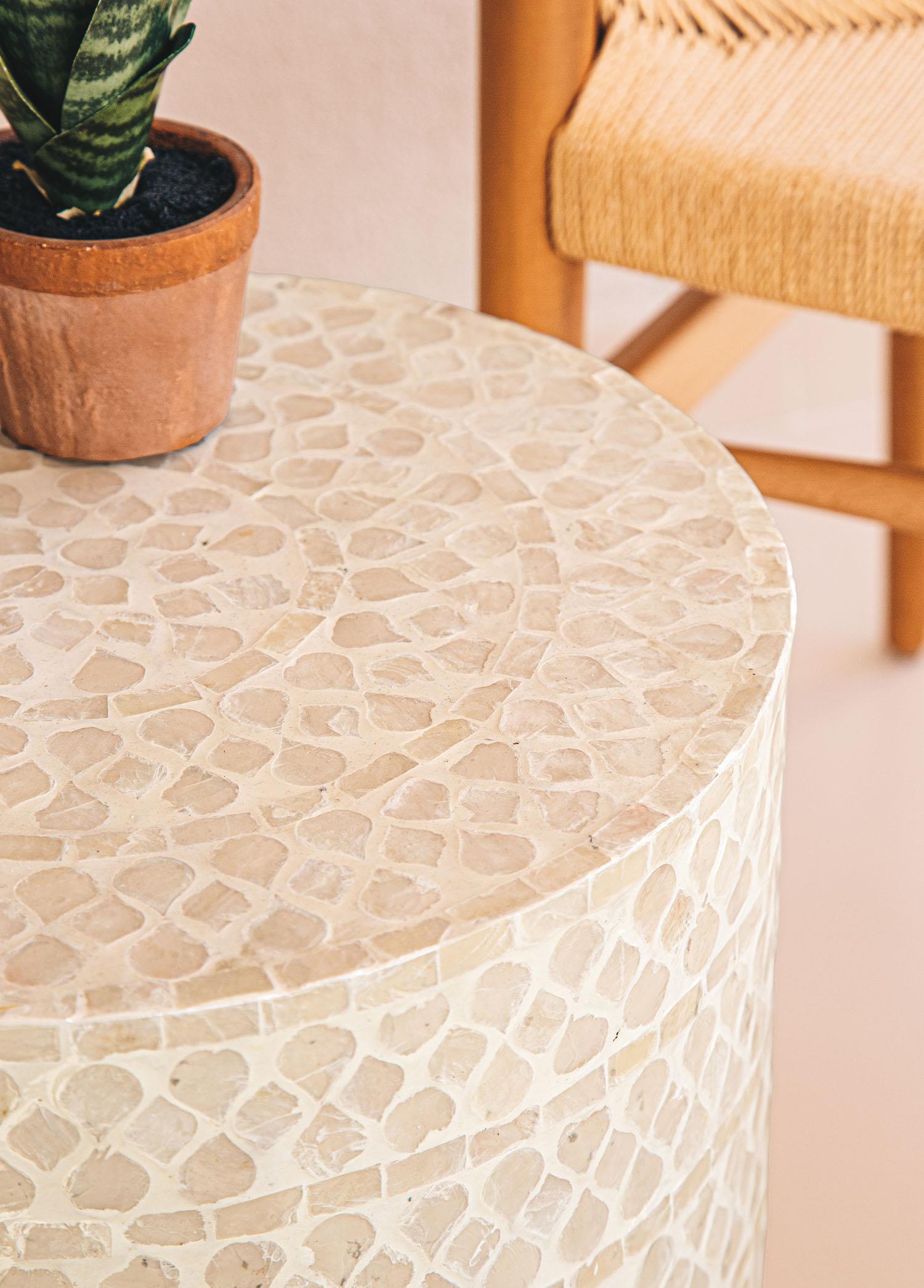 Tabure & Sehpa The Mia Sedef Tabure & Yan Sehpa 35x45 cm