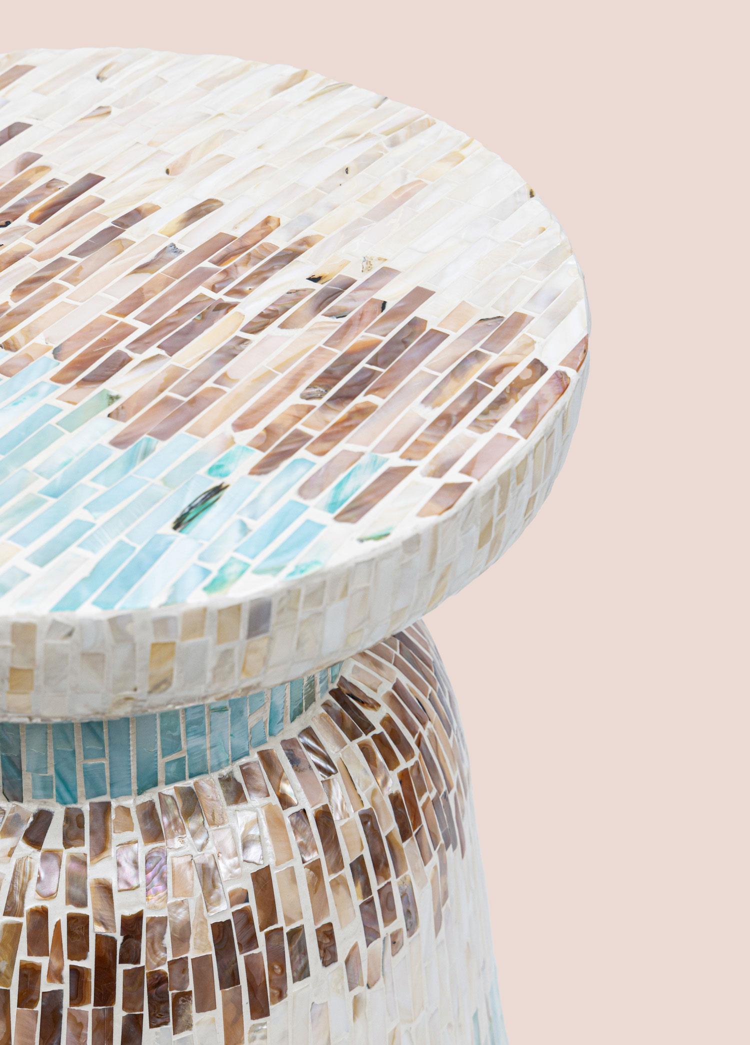 Tabure & Sehpa The Mia Sedef Tabure Yan Sehpa 38x40 cm TLC0103