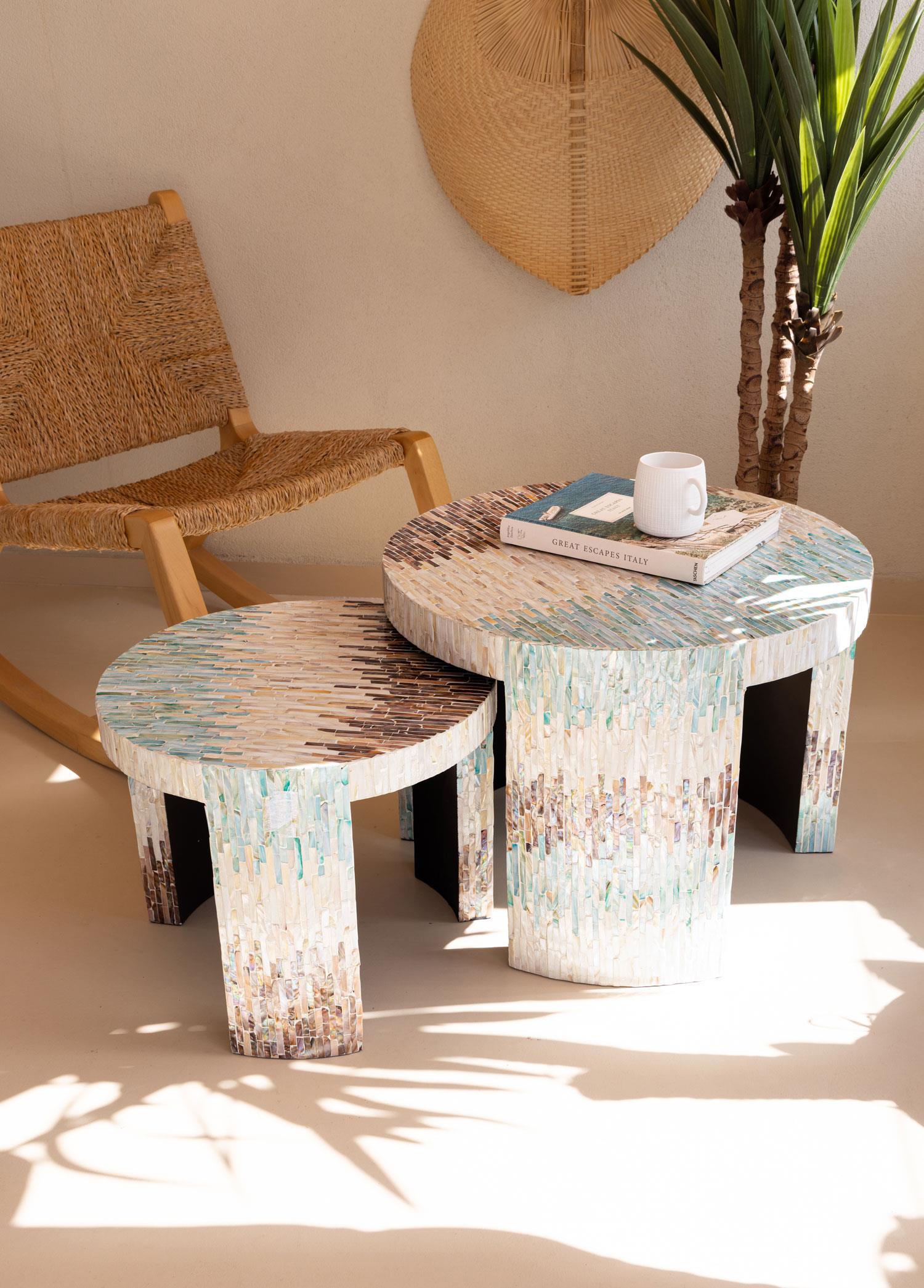 Tabure & Sehpa The Mia Sedef Tabure Yan Sehpa 50x40 cm TLC0120