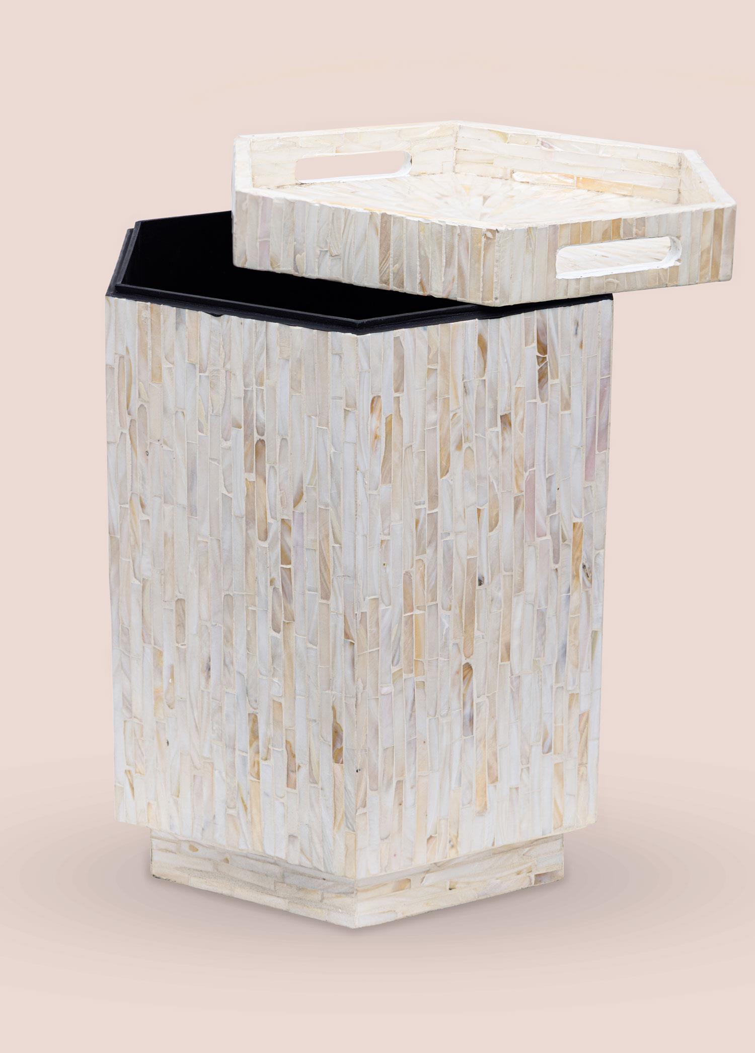 Tabure & Sehpa The Mia Sedef Tabure Yan Sehpa 38x33x47 cm TLC0131