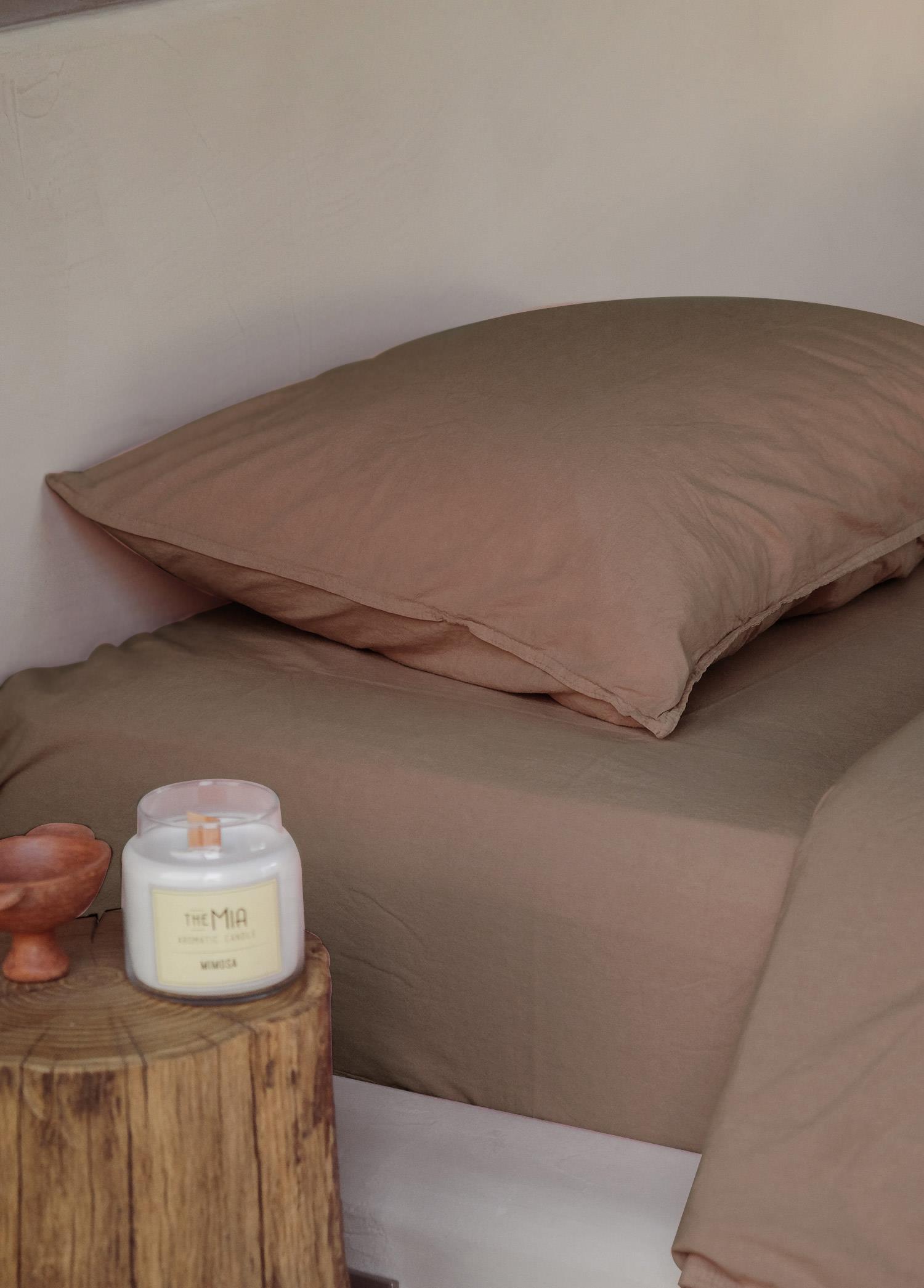 Tek Kişilik Lastikli Çarşaf The Mia Cotta Wood Smooke Tek Kşl Lastikli Çarşaf 200x100