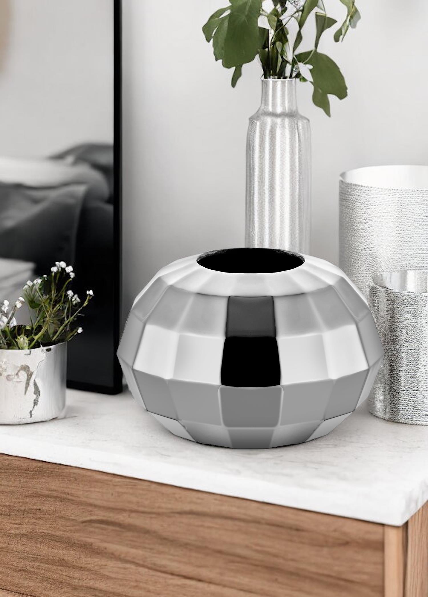 Vazo The Mia Dekoratif Vazo Gümüş 30x30x20 cm