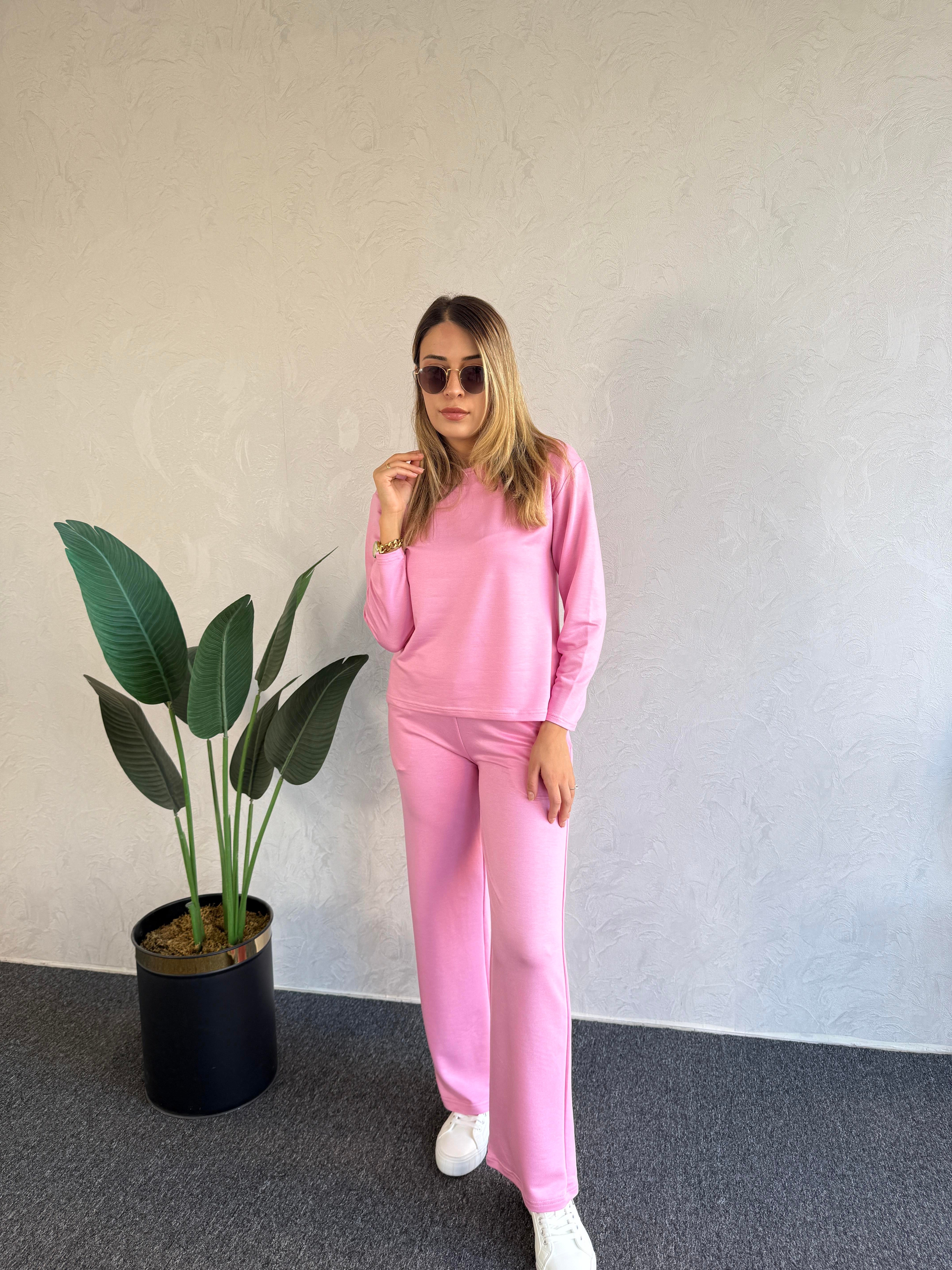 Basic Eşofman Takım Pembe - 1065