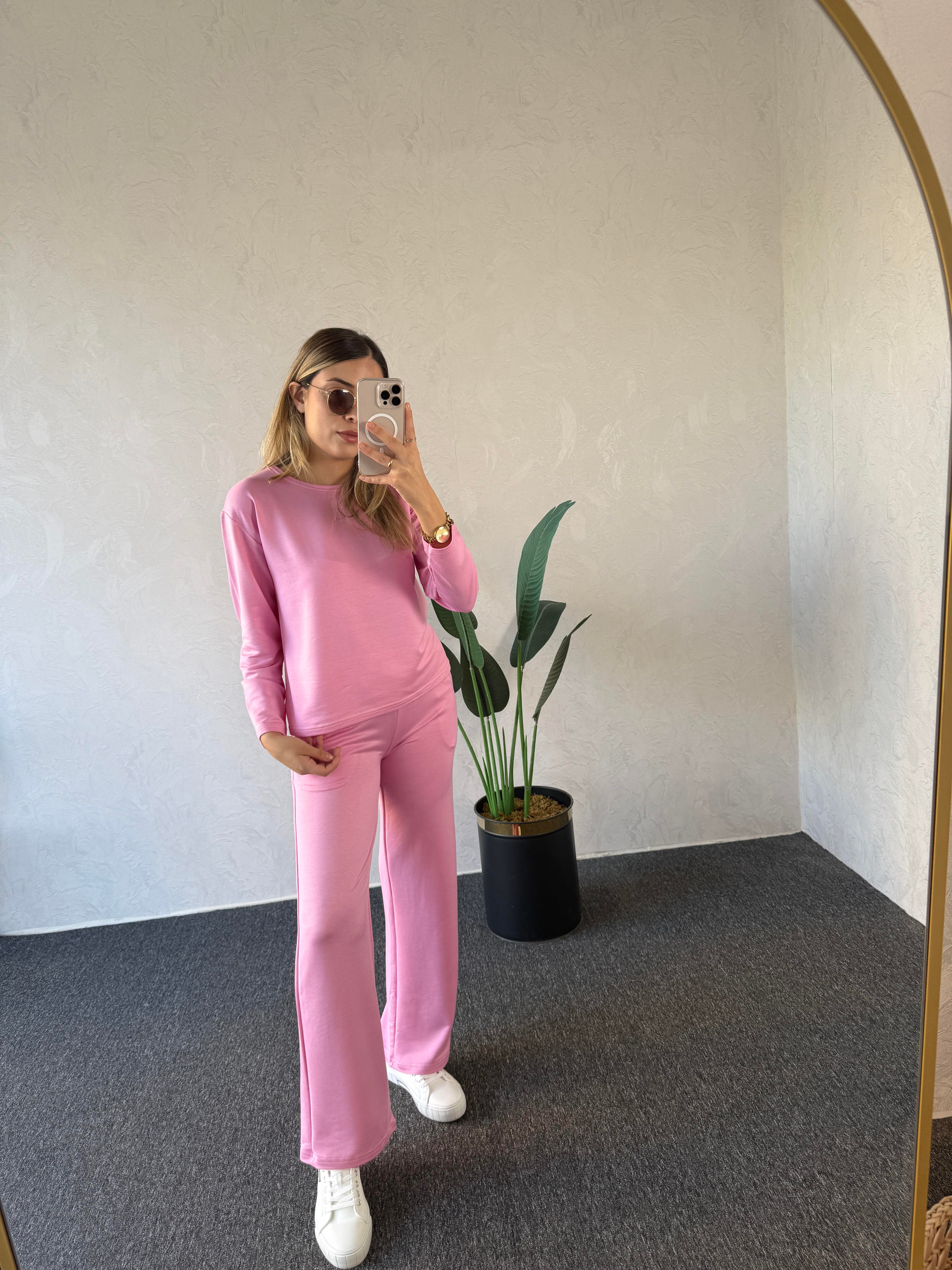 Basic Eşofman Takım Pembe - 1065