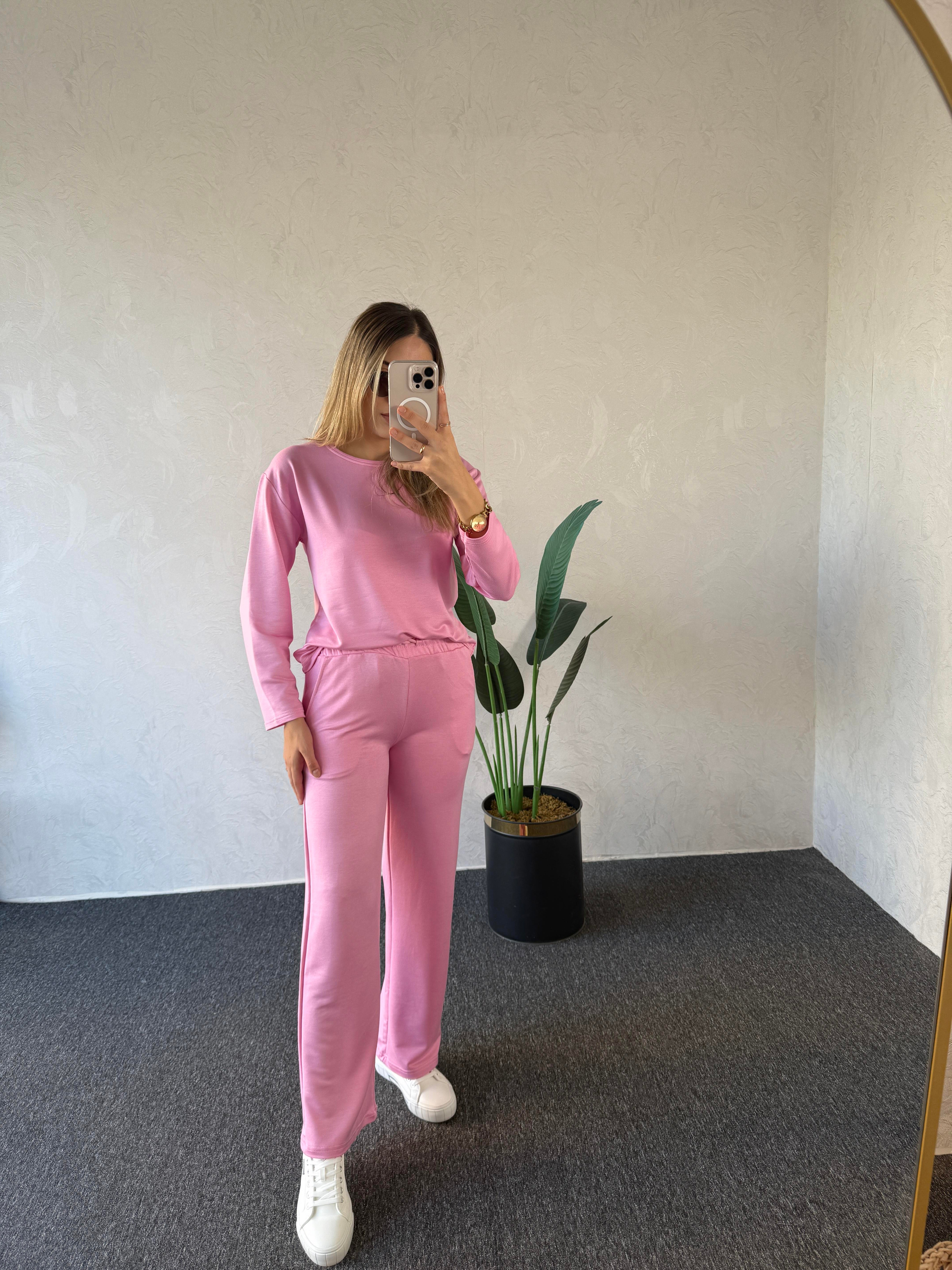 Basic Eşofman Takım Pembe - 1065