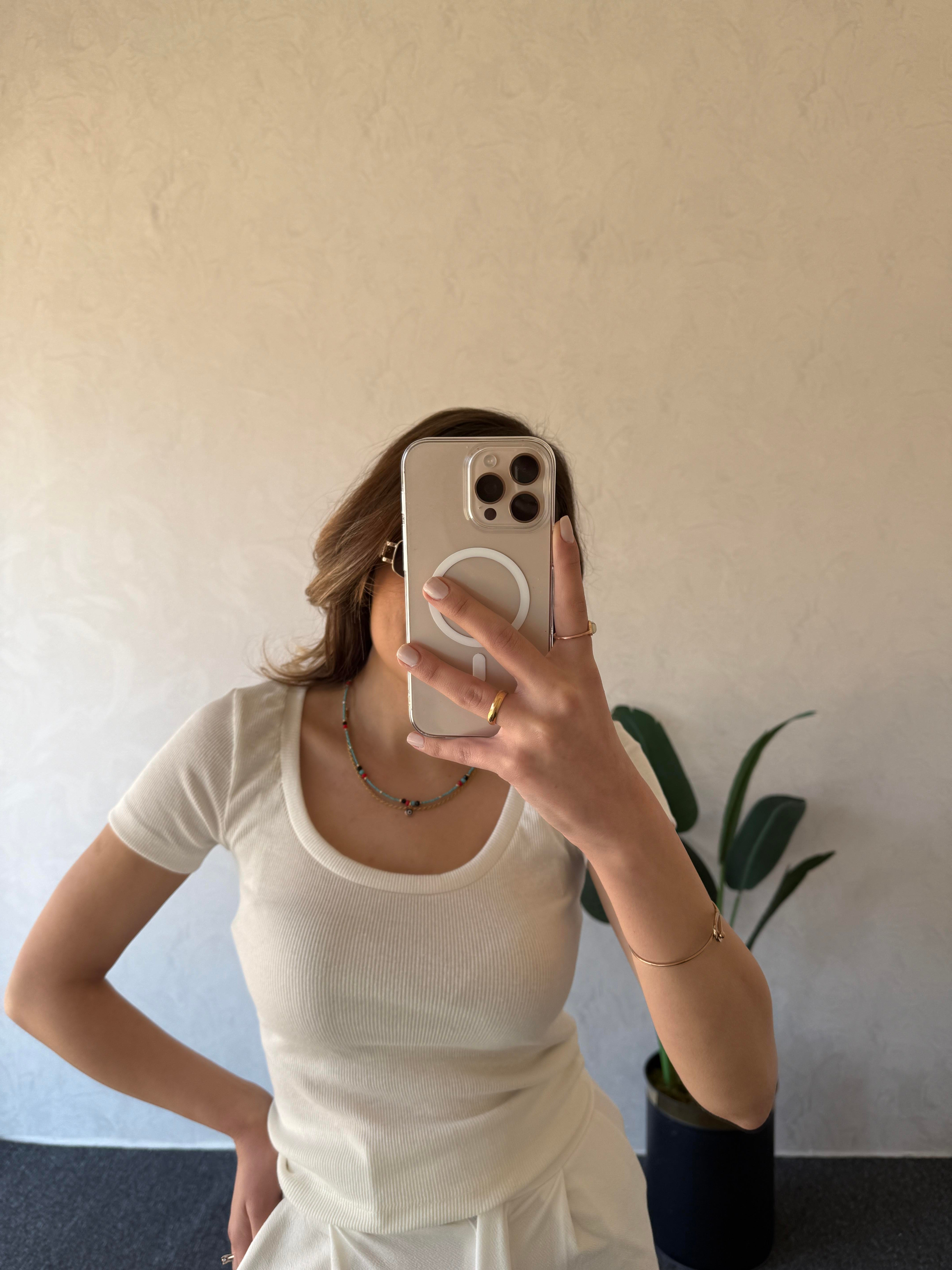 Kaşkorse Basic Tshirt Beyaz - 1024