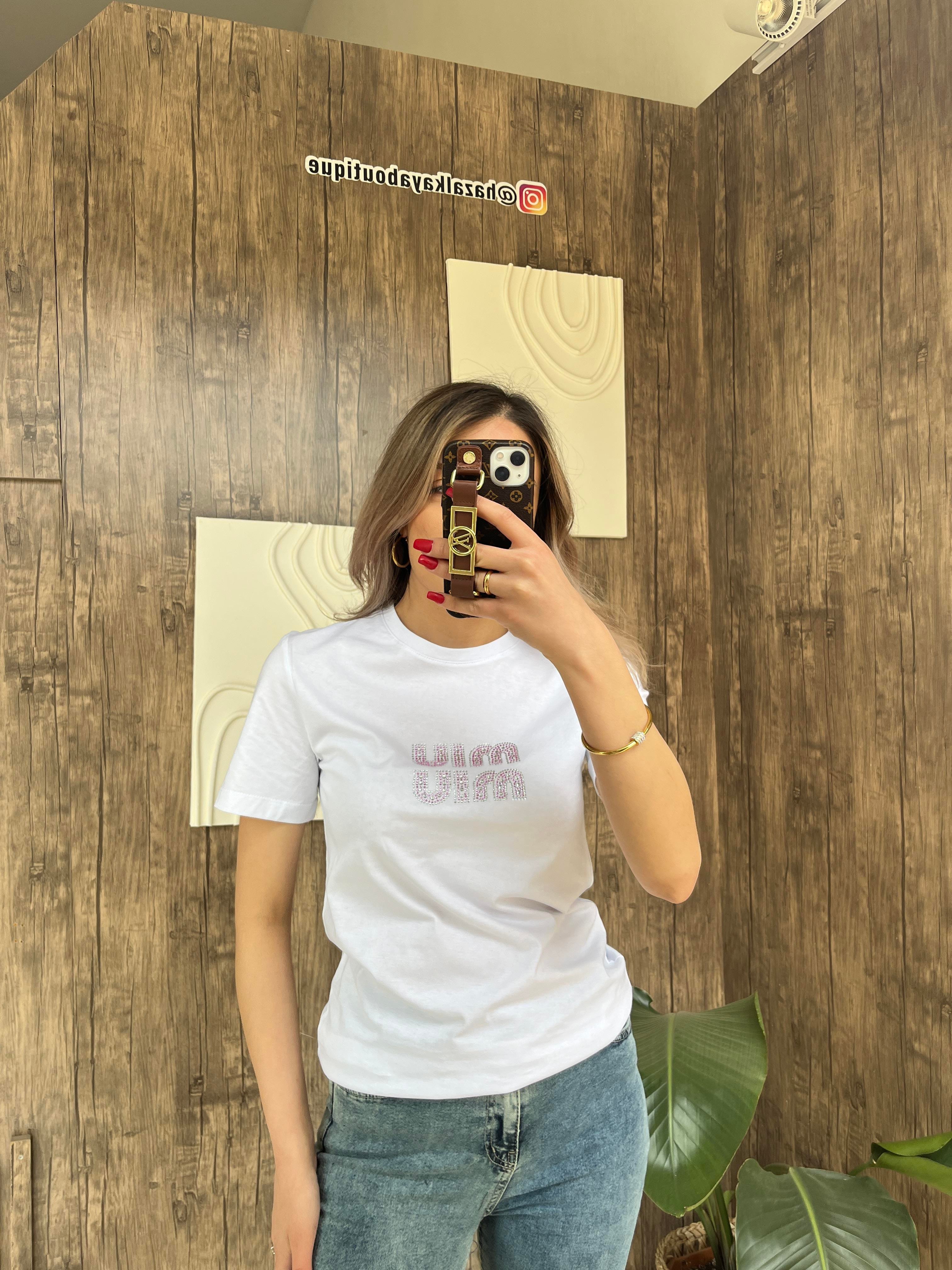 Orj Taş İşleme Tshirt Beyaz