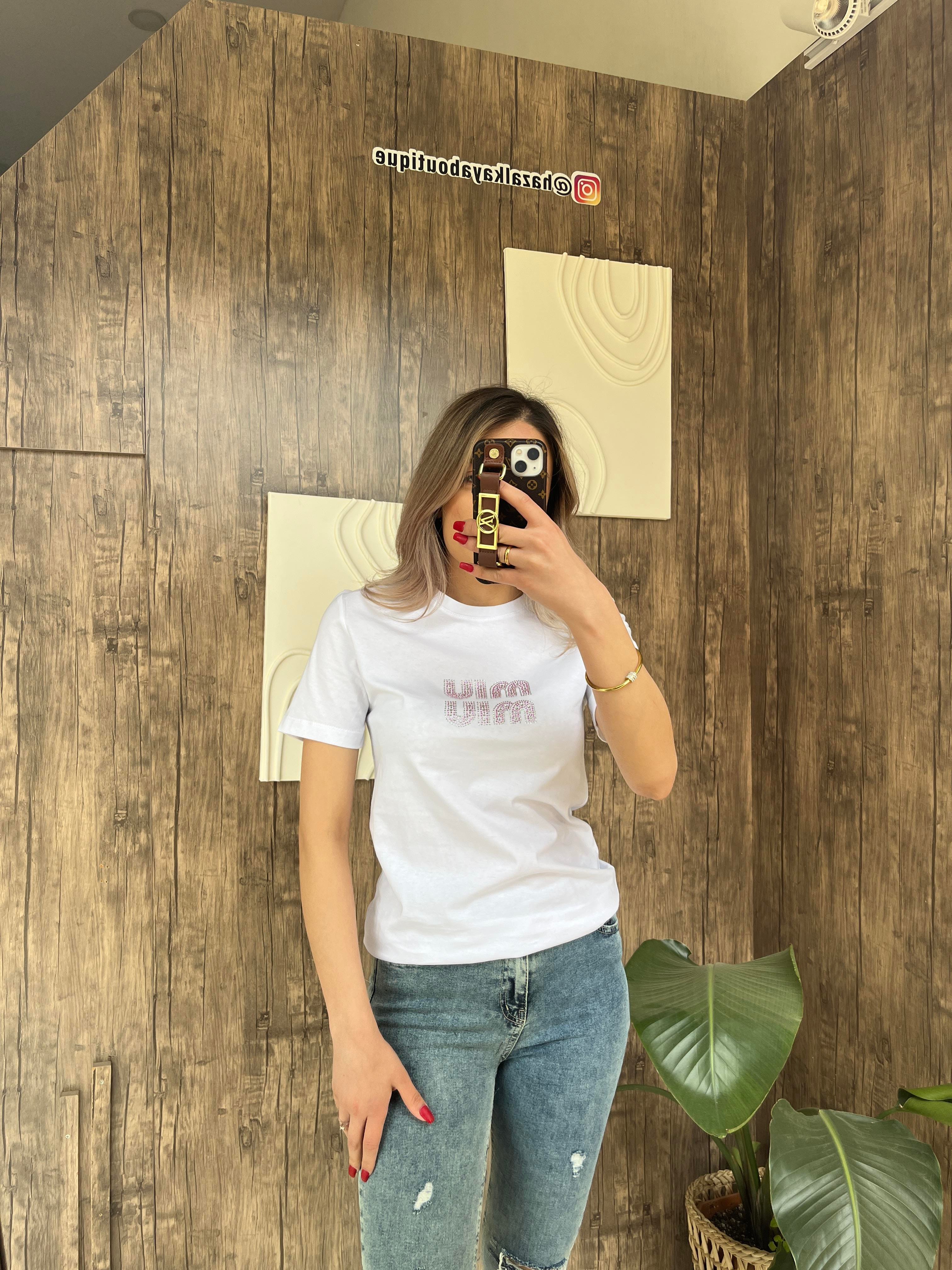 Orj Taş İşleme Tshirt Beyaz