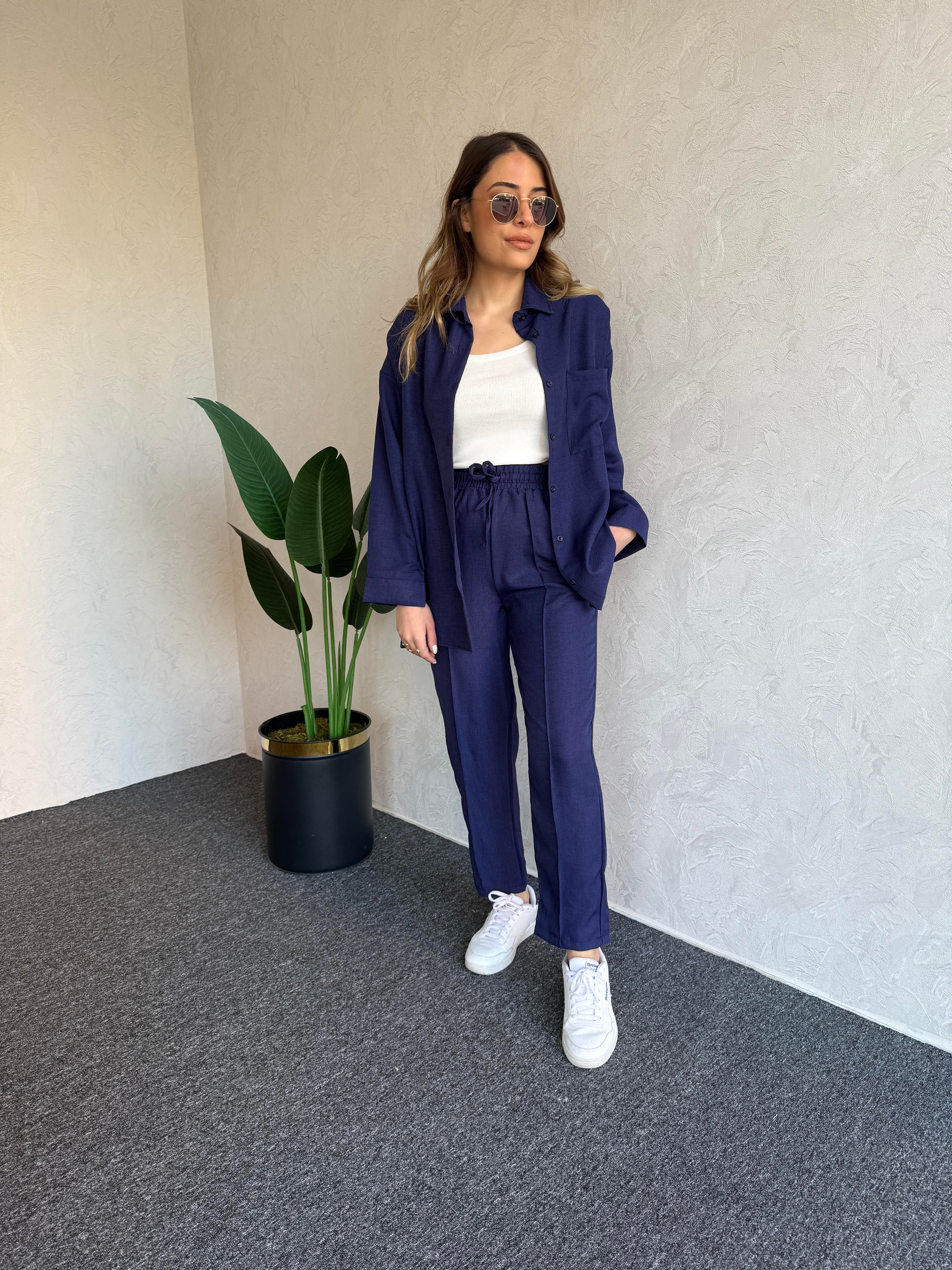 Sofia Keten Takım Lacivert - 1030