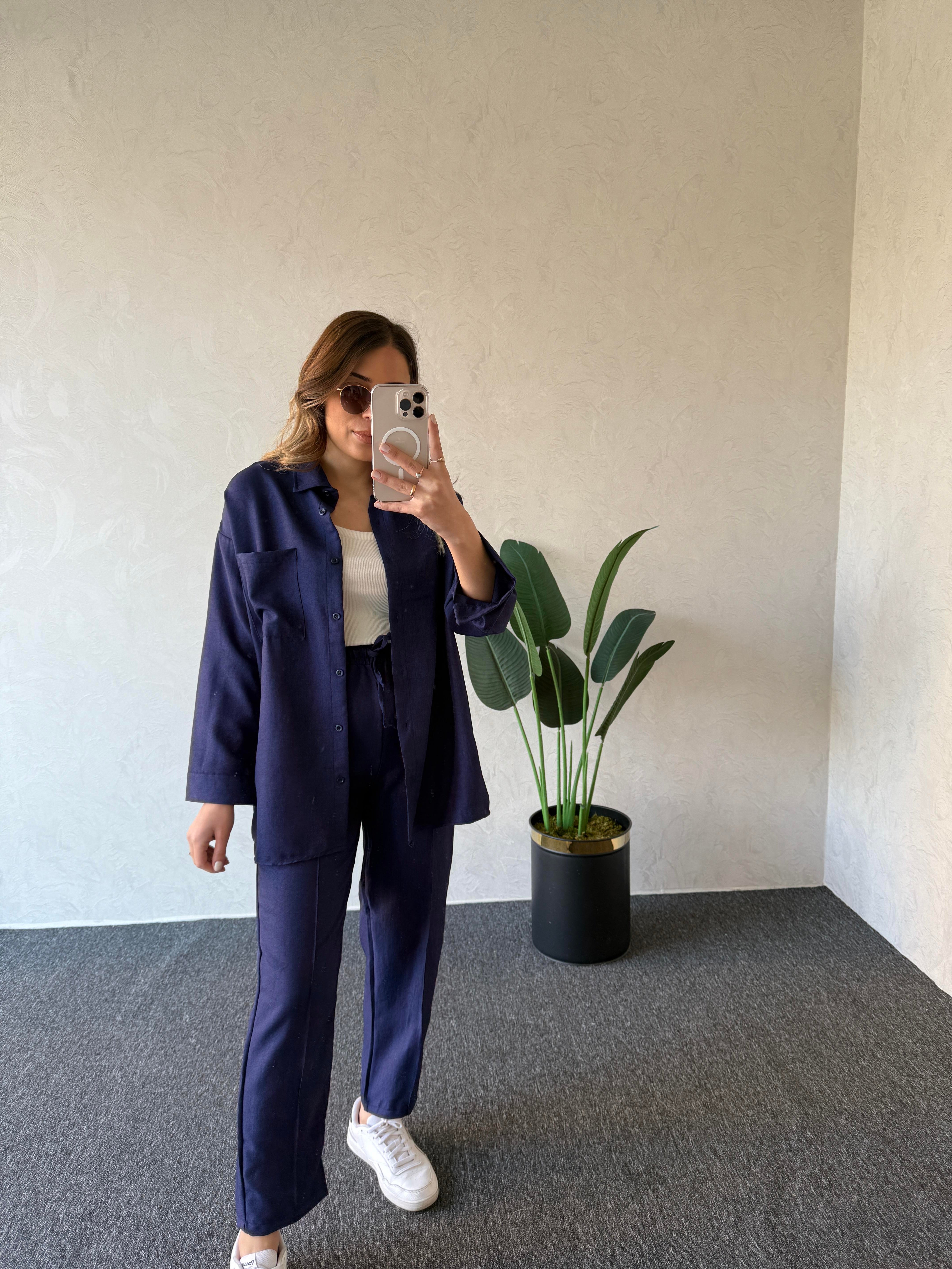 Sofia Keten Takım Lacivert - 1030