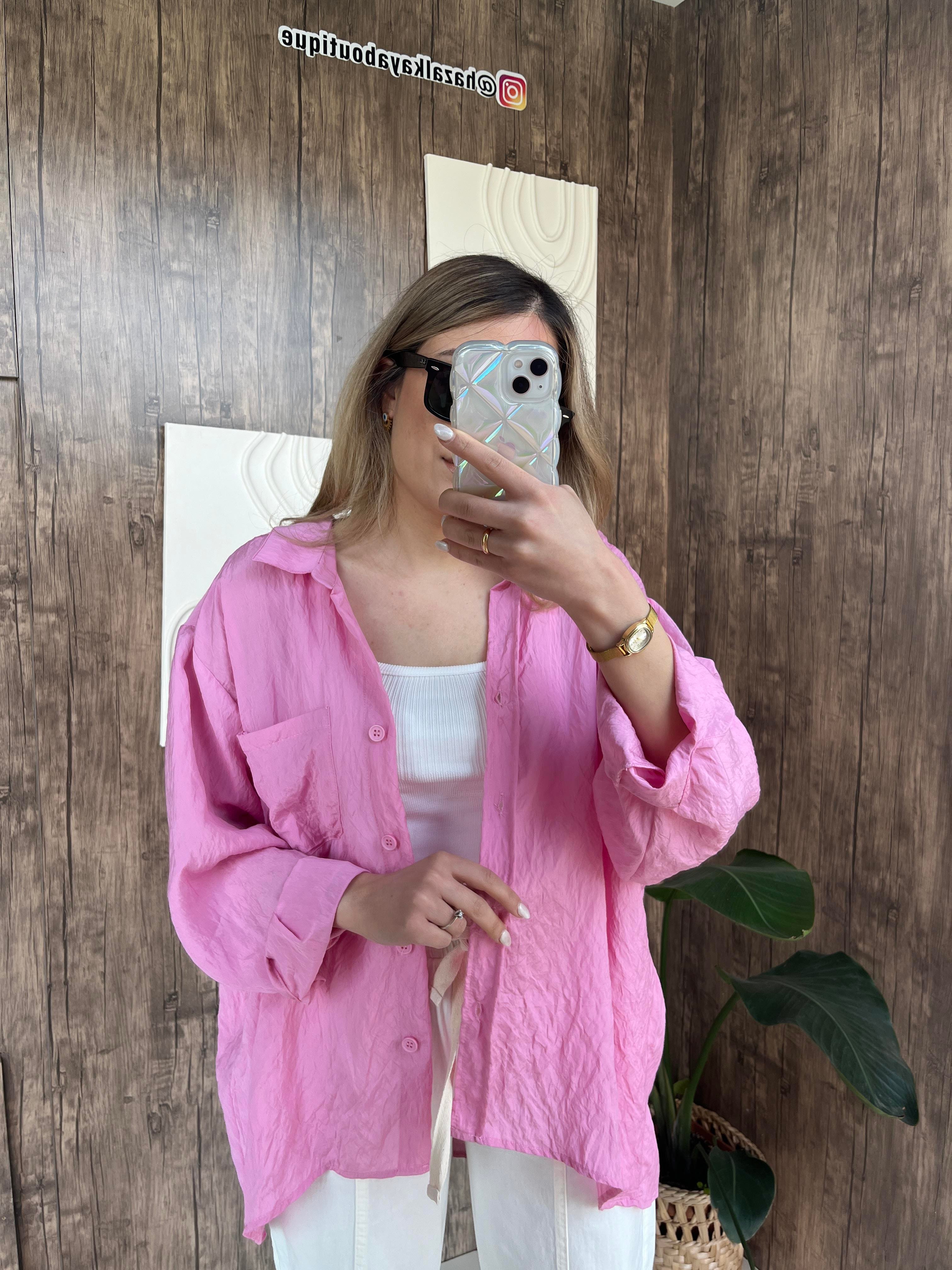 Tensel Gömlek Pembe