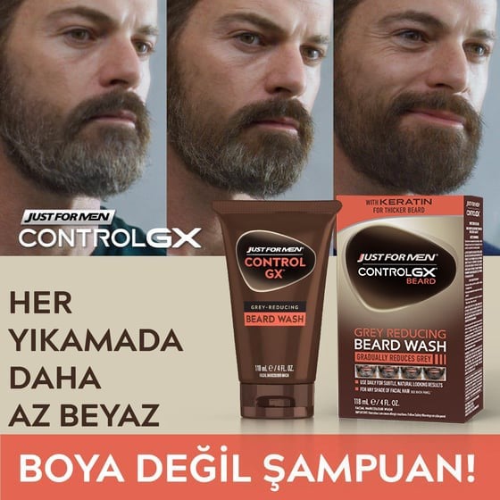 Control GX Gri Azaltıcı Sakal Bıyık Yıkama Şampuanı