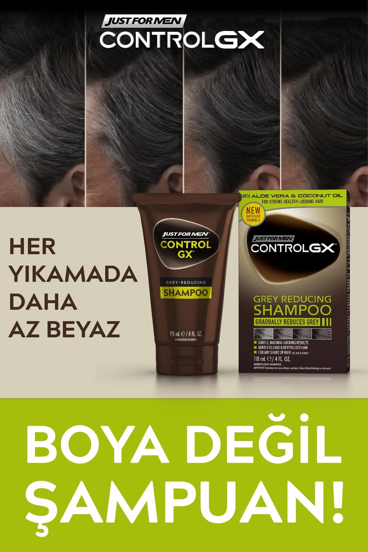 Control GX Saç Gri Azaltıcı Şampuan 2'li Set