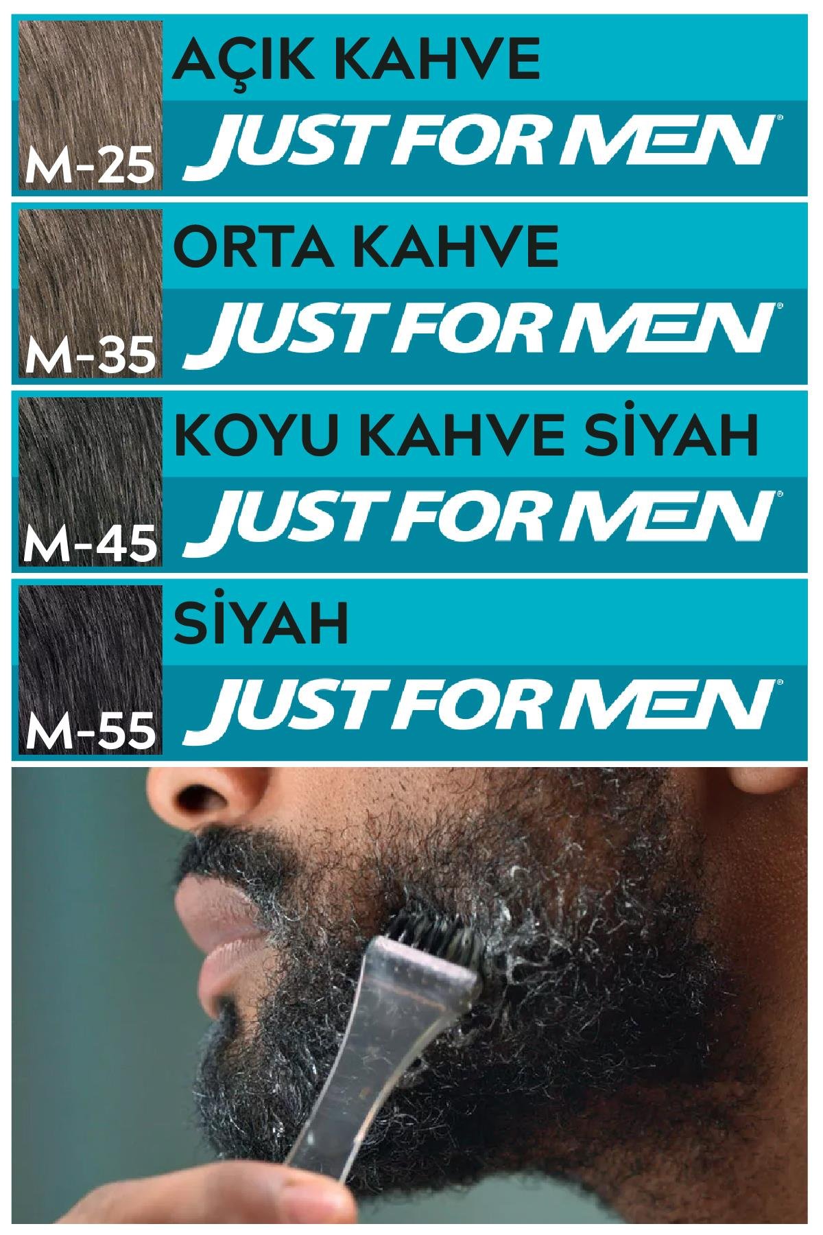 Sakal & Bıyık Boyası Orta Kahve 2'li Set