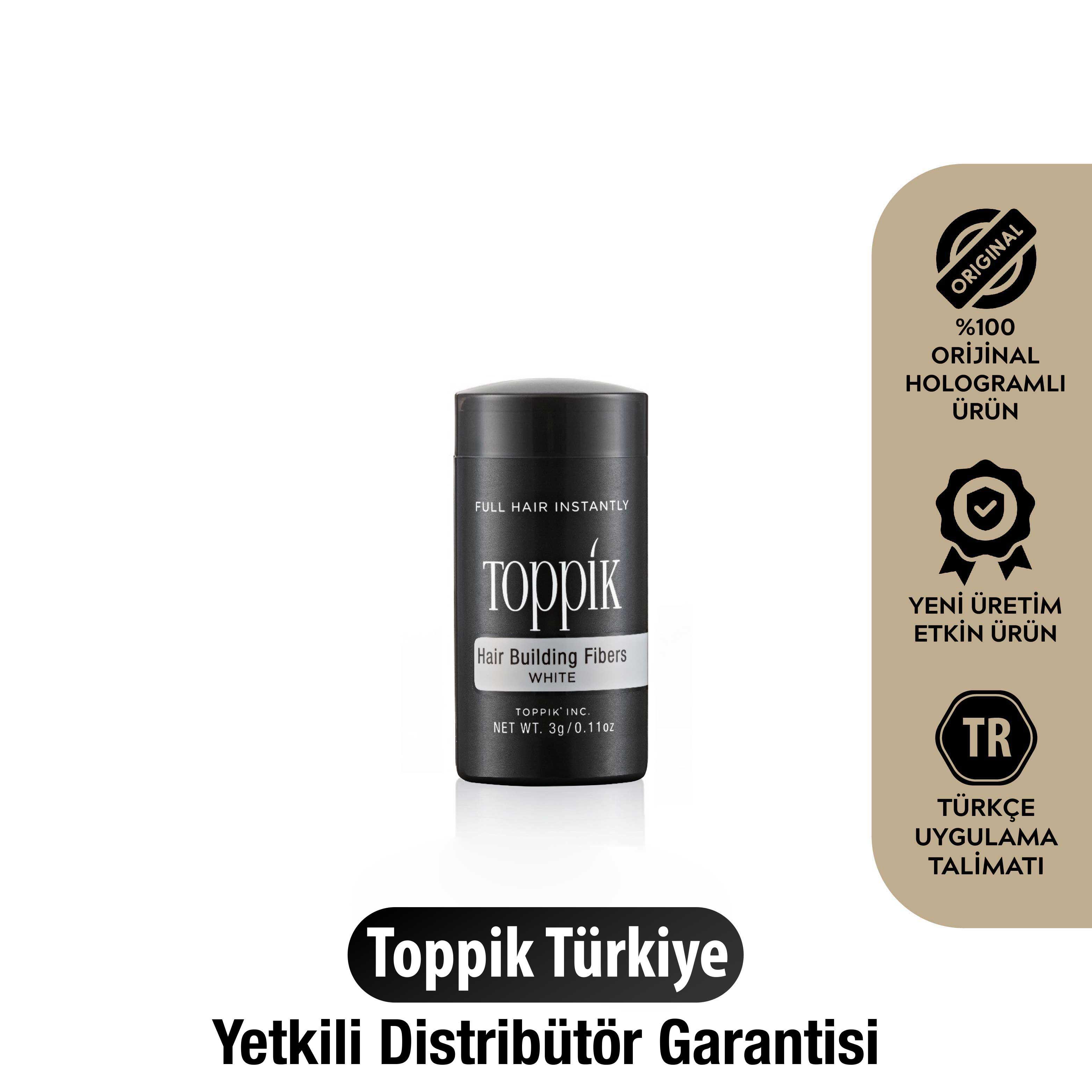Toppik 3 gr (Deneme Boyu) Beyaz